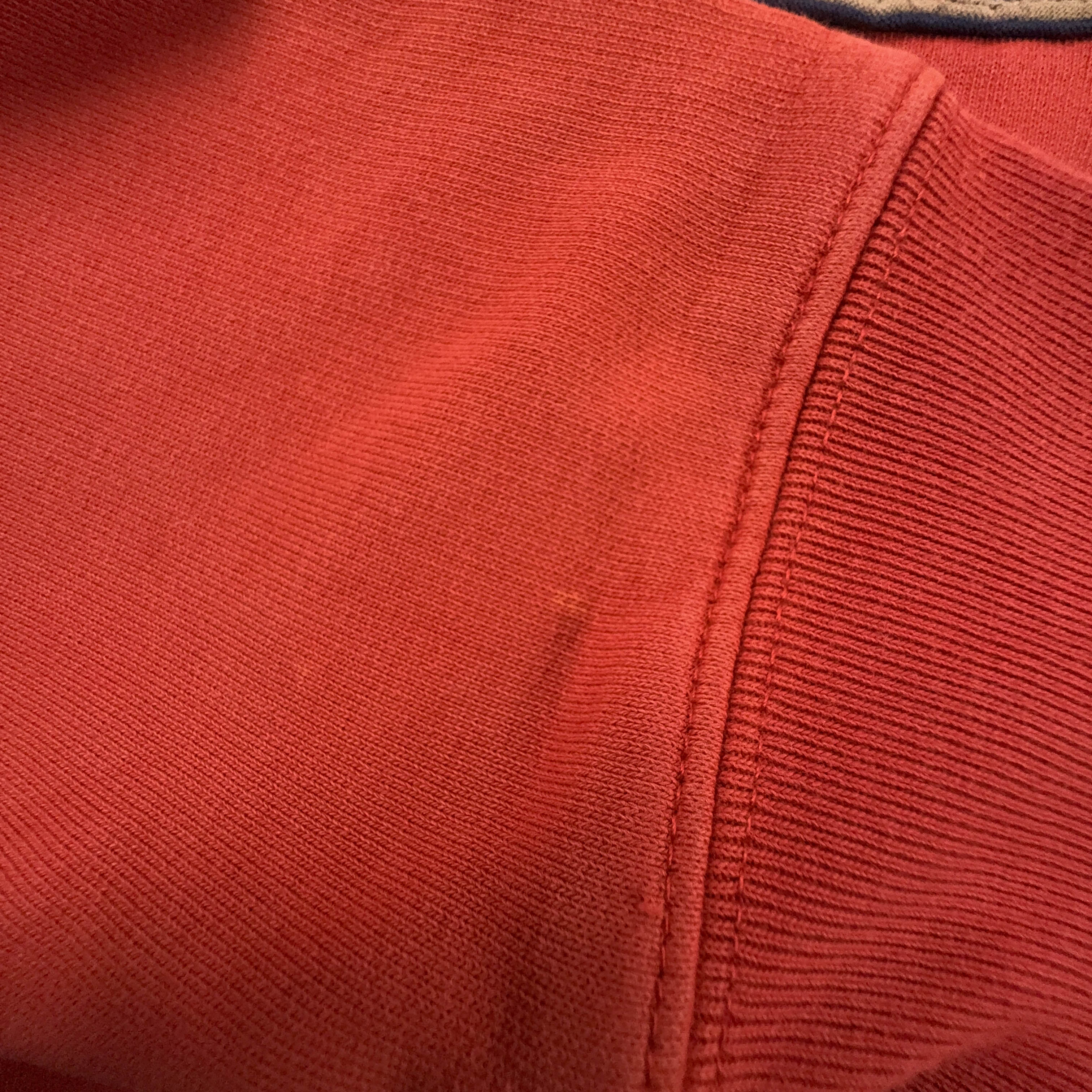 Felpa Napapijri Vintage arancione a girocollo logo ricamato anni 90 00 - Taglia XL uomo