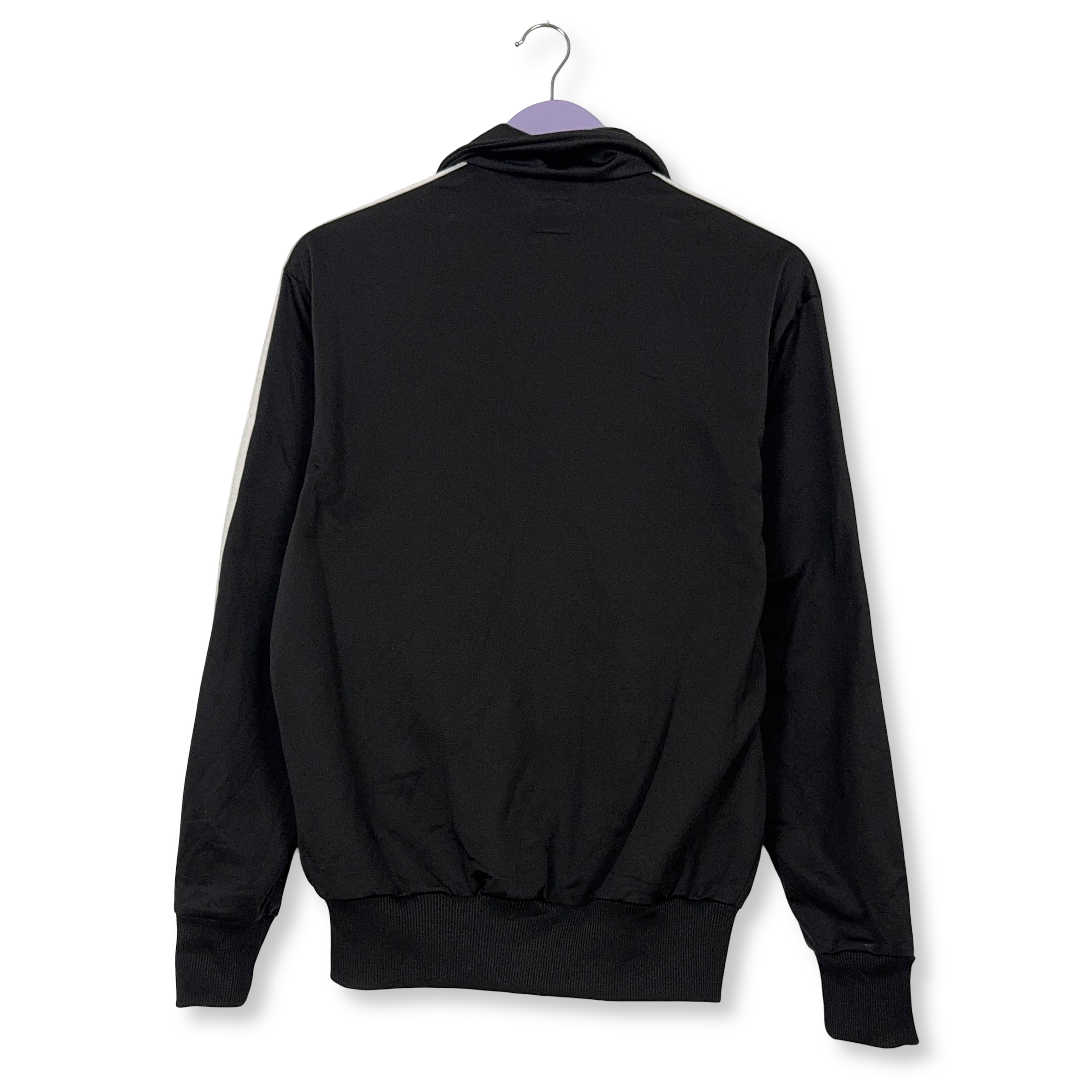 Felpa Adidas Vintage nera e bianca logo ricamato anni 90 - Taglia S/M uomo