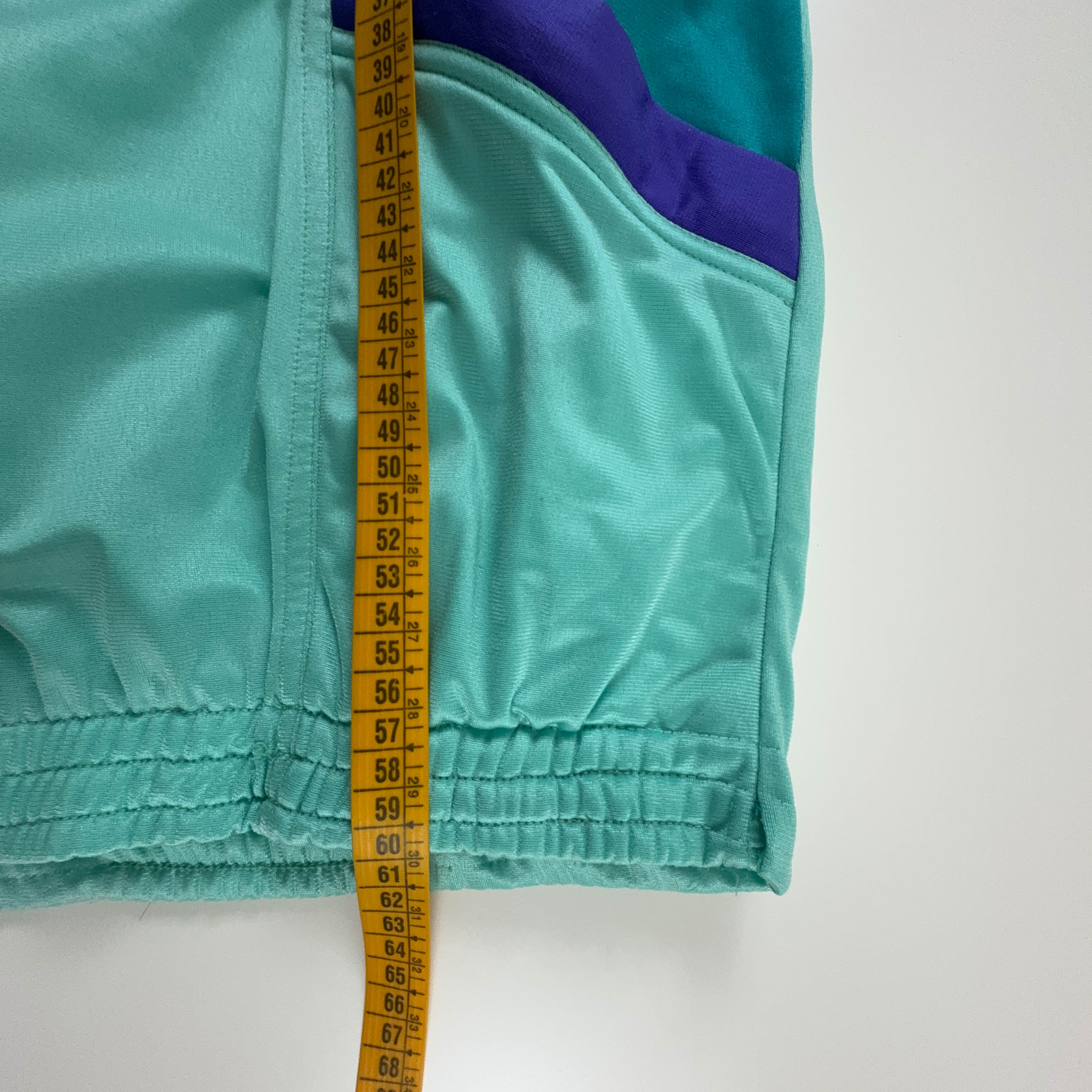 Felpa Lotto Vintage verde acqua con zip anni 90 - Taglia S/M uomo