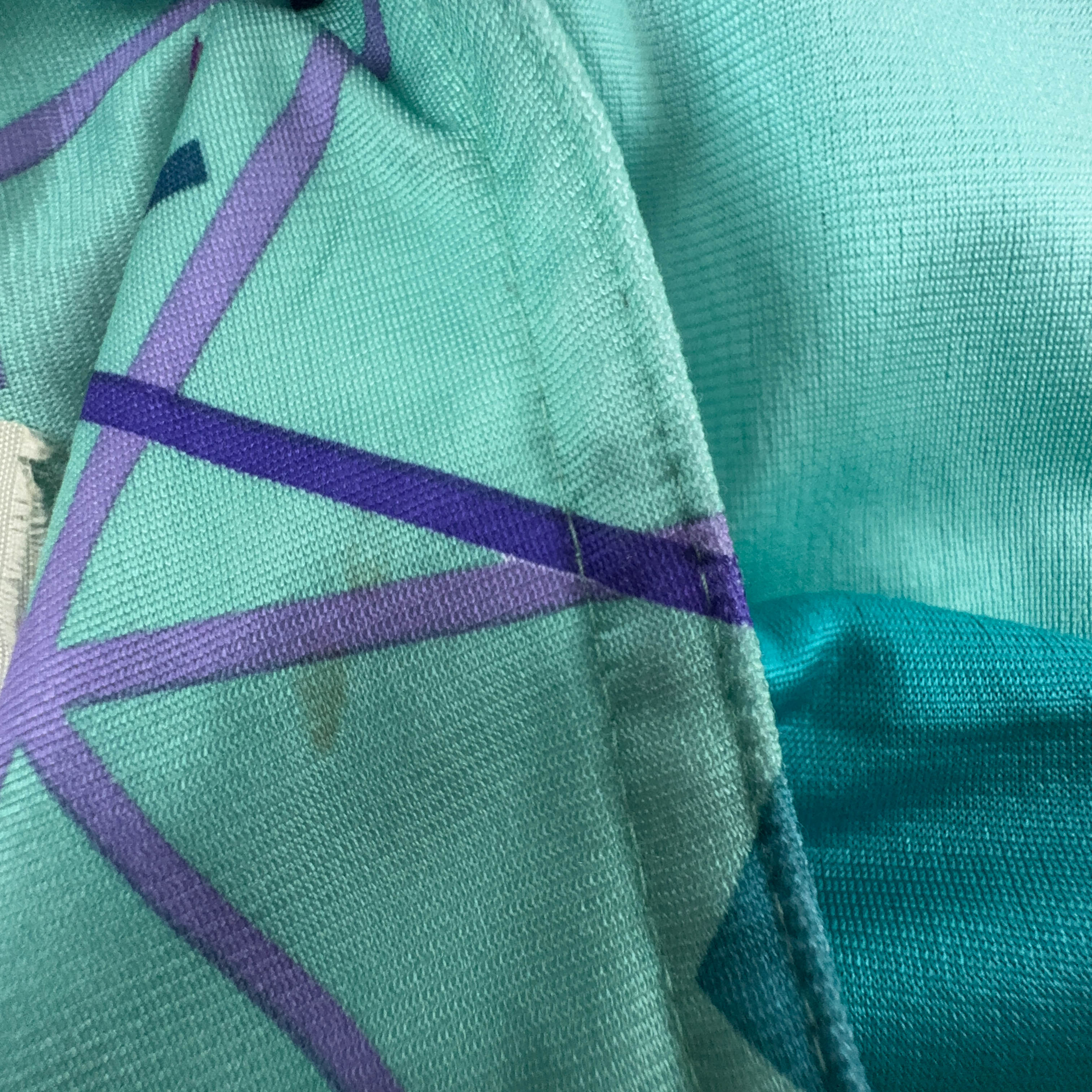 Felpa Lotto Vintage verde acqua con zip anni 90 - Taglia S/M uomo