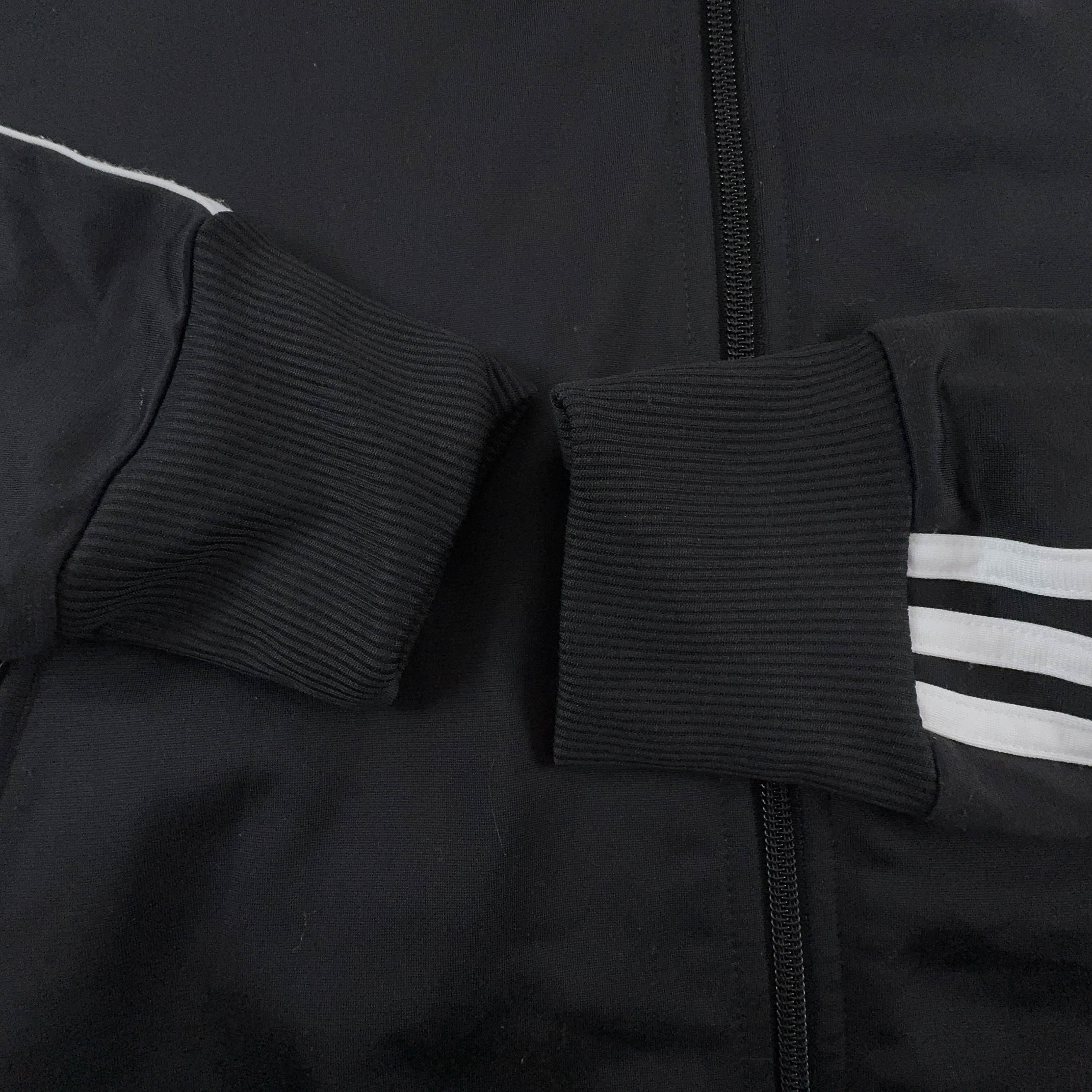 Felpa Adidas Vintage nera e bianca logo ricamato anni 90 - Taglia S/M uomo