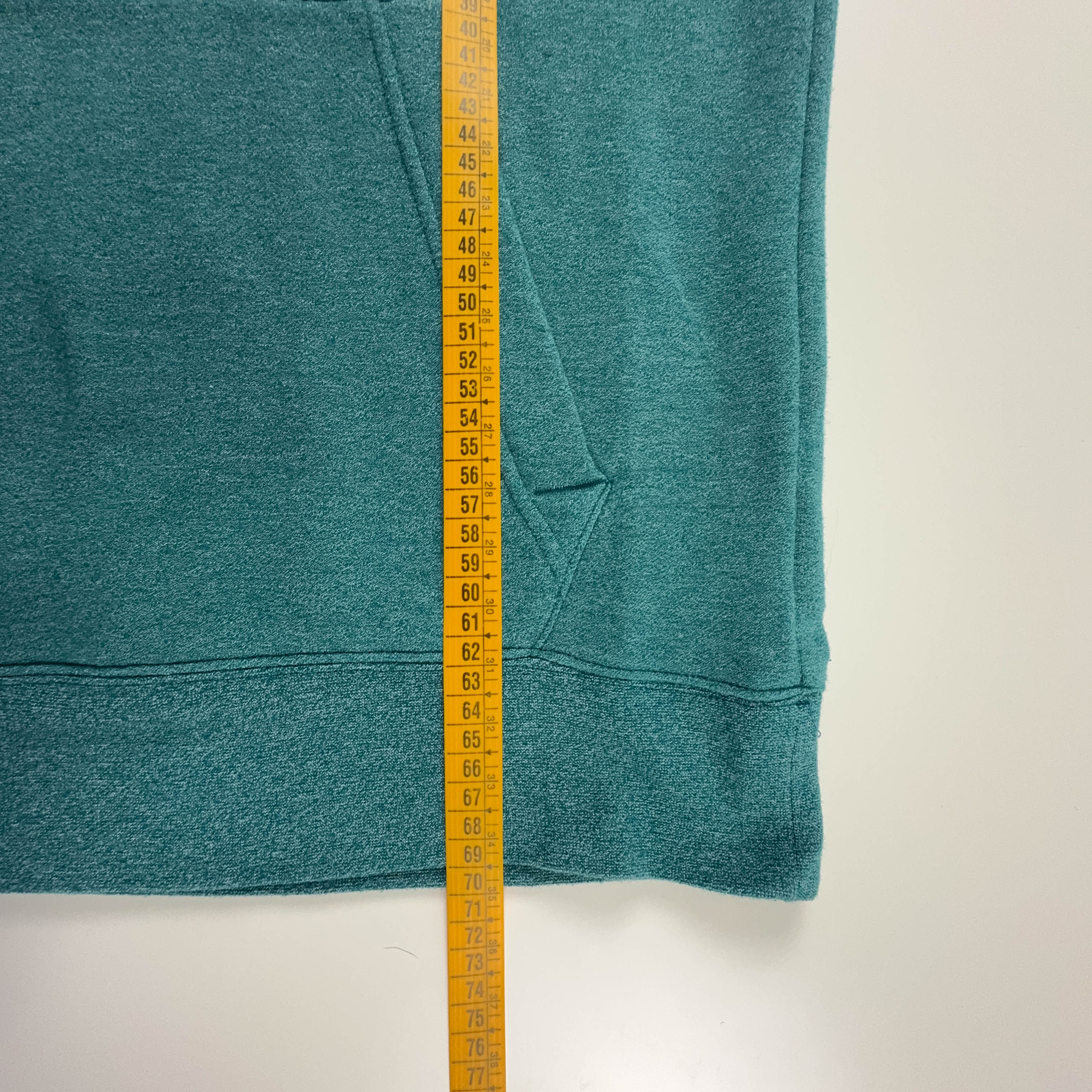 Felpa Nike verde acqua con cappuccio e logo spellout stampato - Taglia S/M uomo