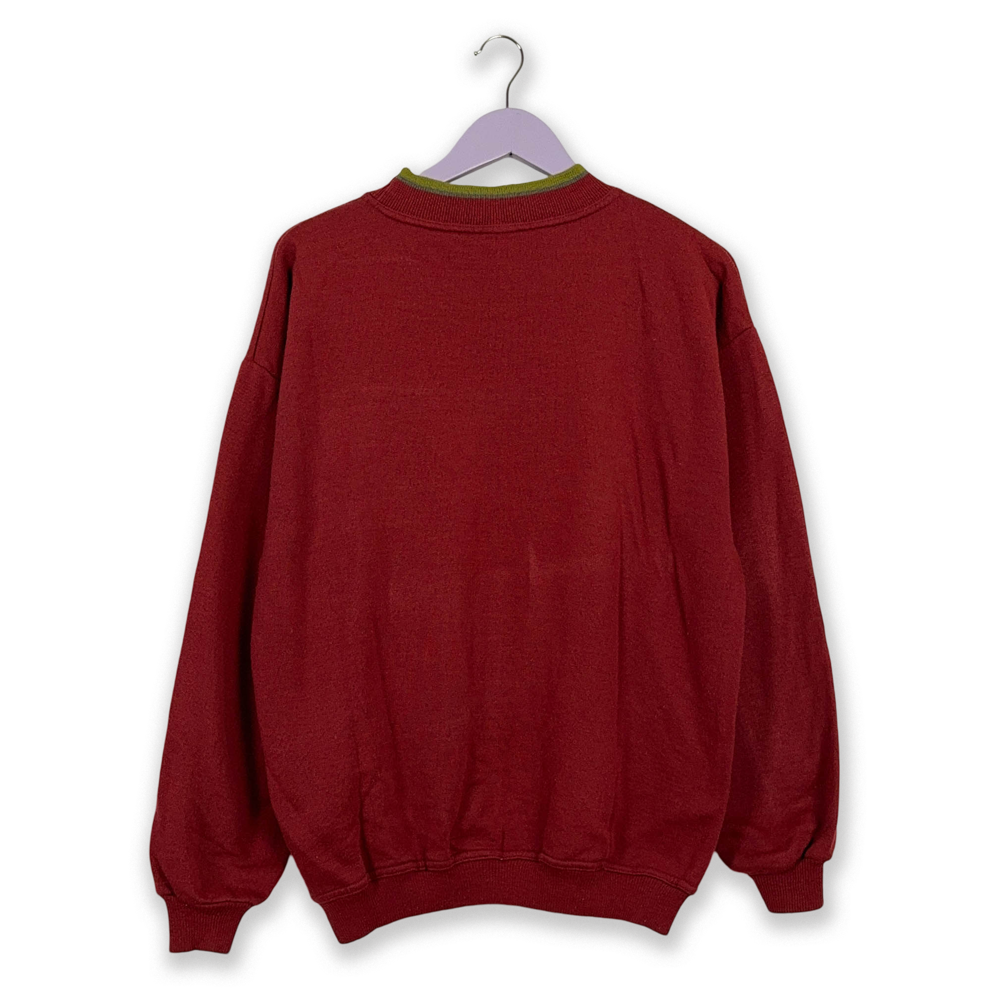 Felpa Vintage a girocollo bordeaux anni 80 - Taglia M/L uomo