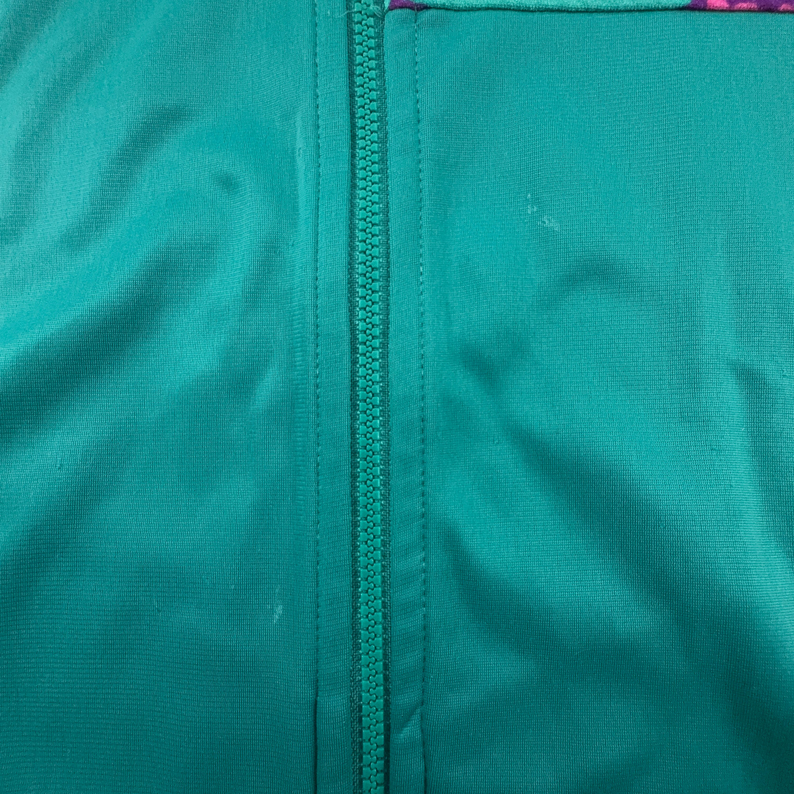 Felpa Fila Vintage verde e viola con zip anni 90 - Taglia 52 uomo