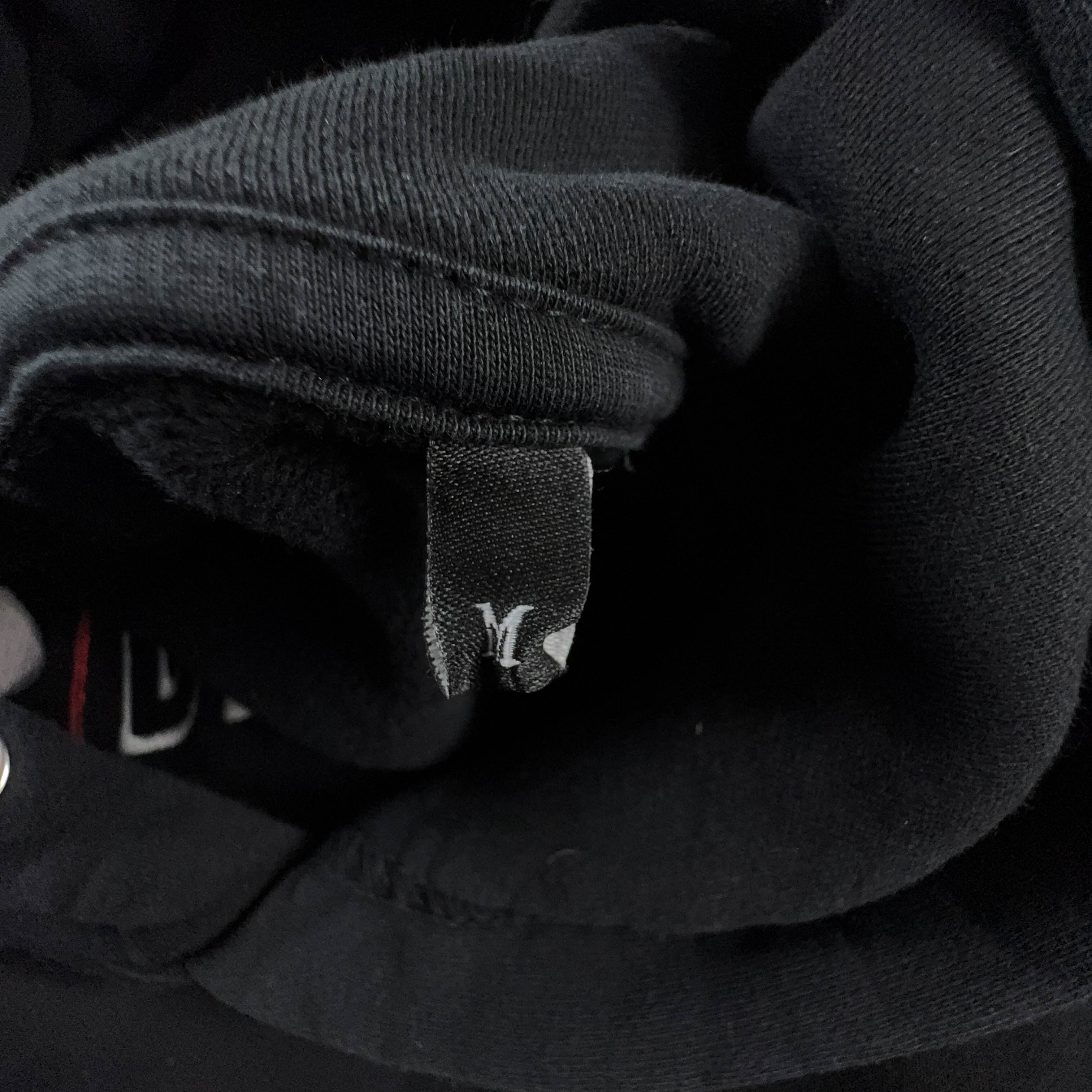 Felpa Diesel nera con stampa e cappuccio 100% cotone - Taglia M uomo