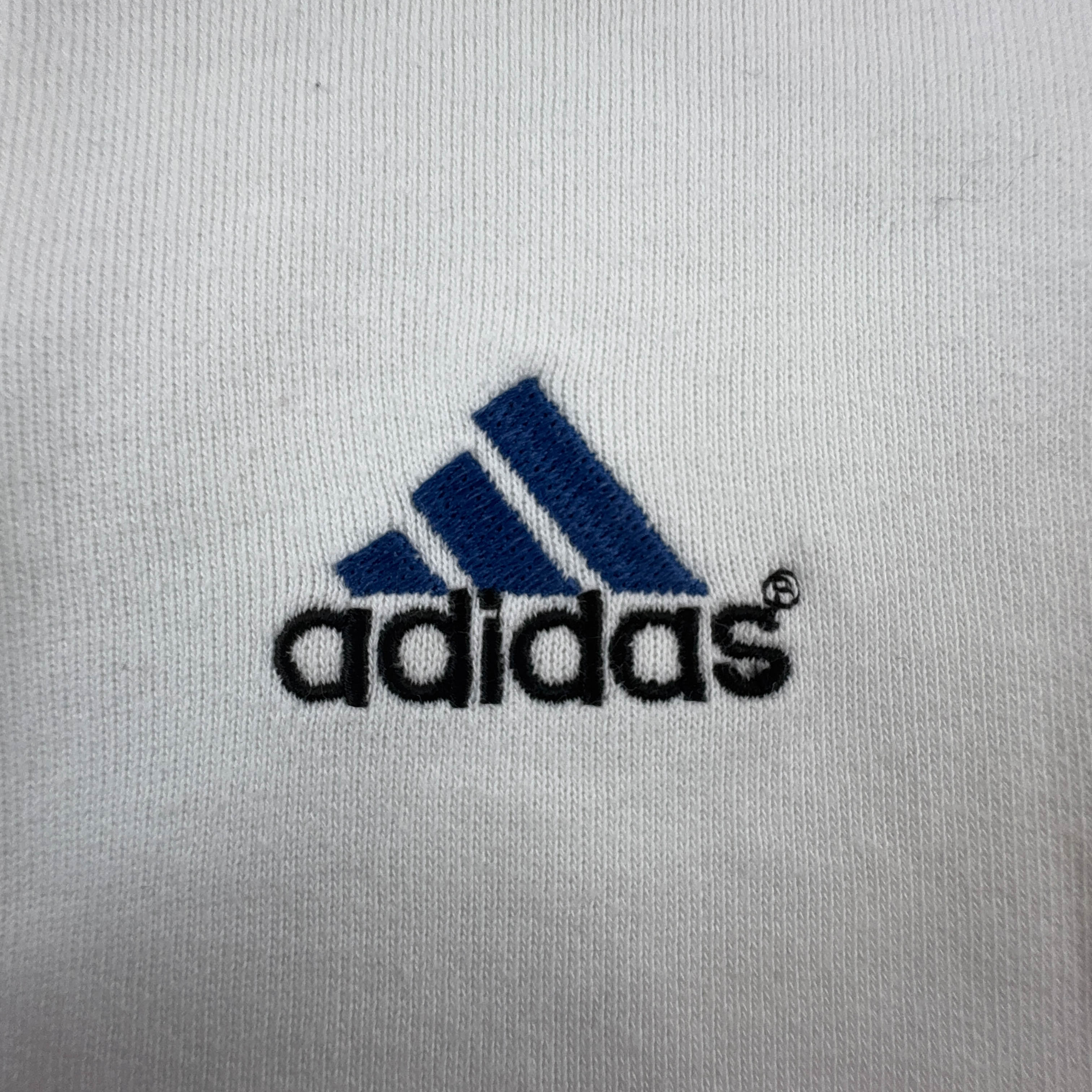 Felpa Adidas Vintage bianca a girocollo anni 90 - Taglia S/M uomo