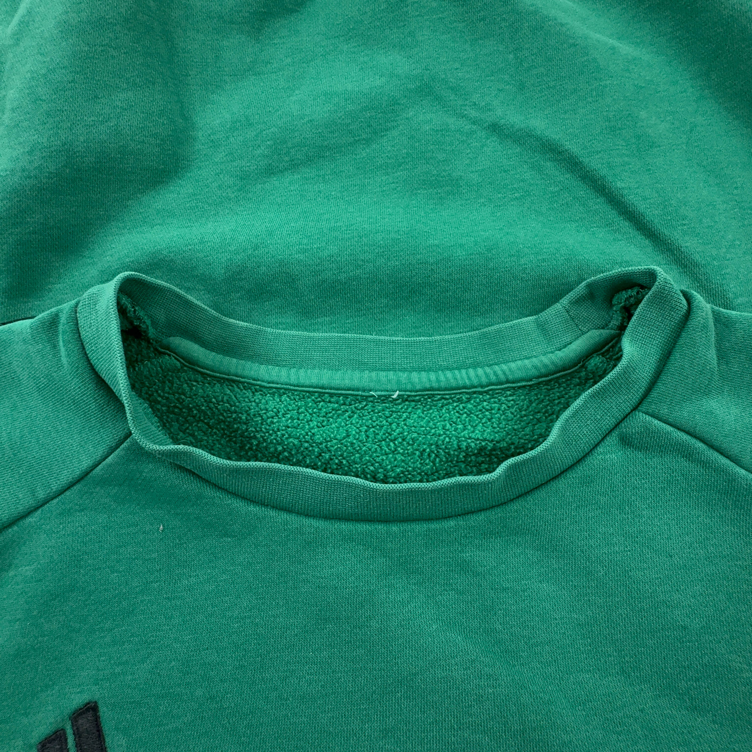 Felpa Adidas Vintage verde a girocollo 70% cotone - Taglia M uomo