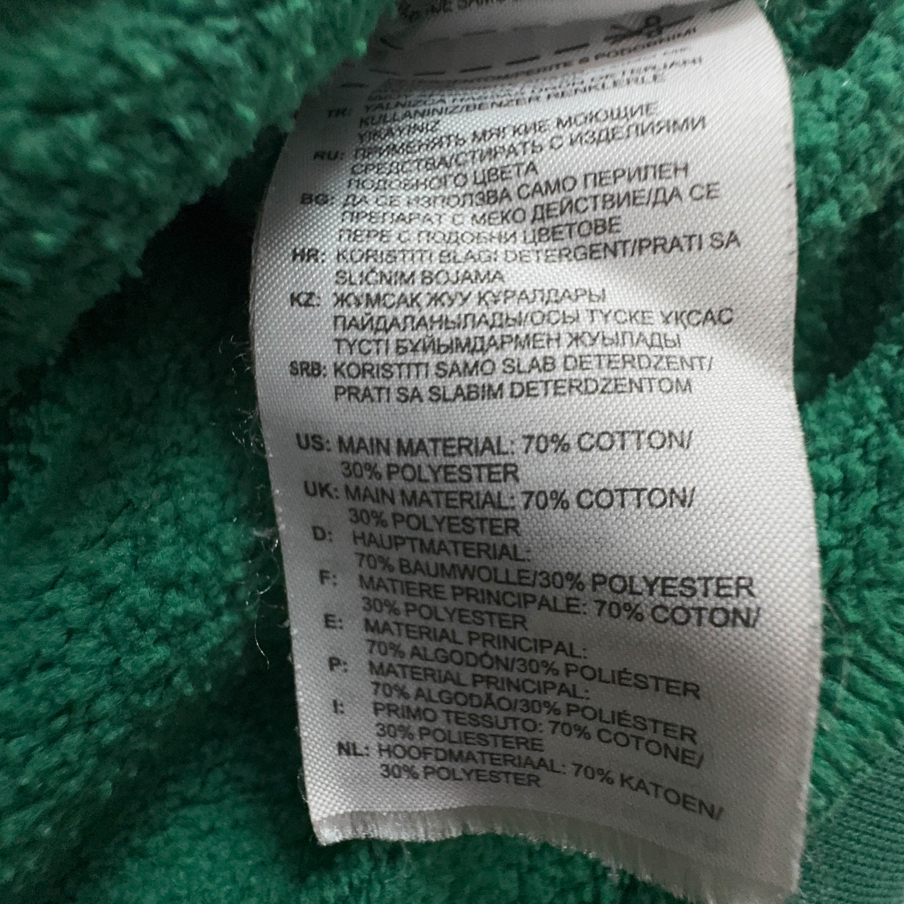 Felpa Adidas Vintage verde a girocollo 70% cotone - Taglia M uomo