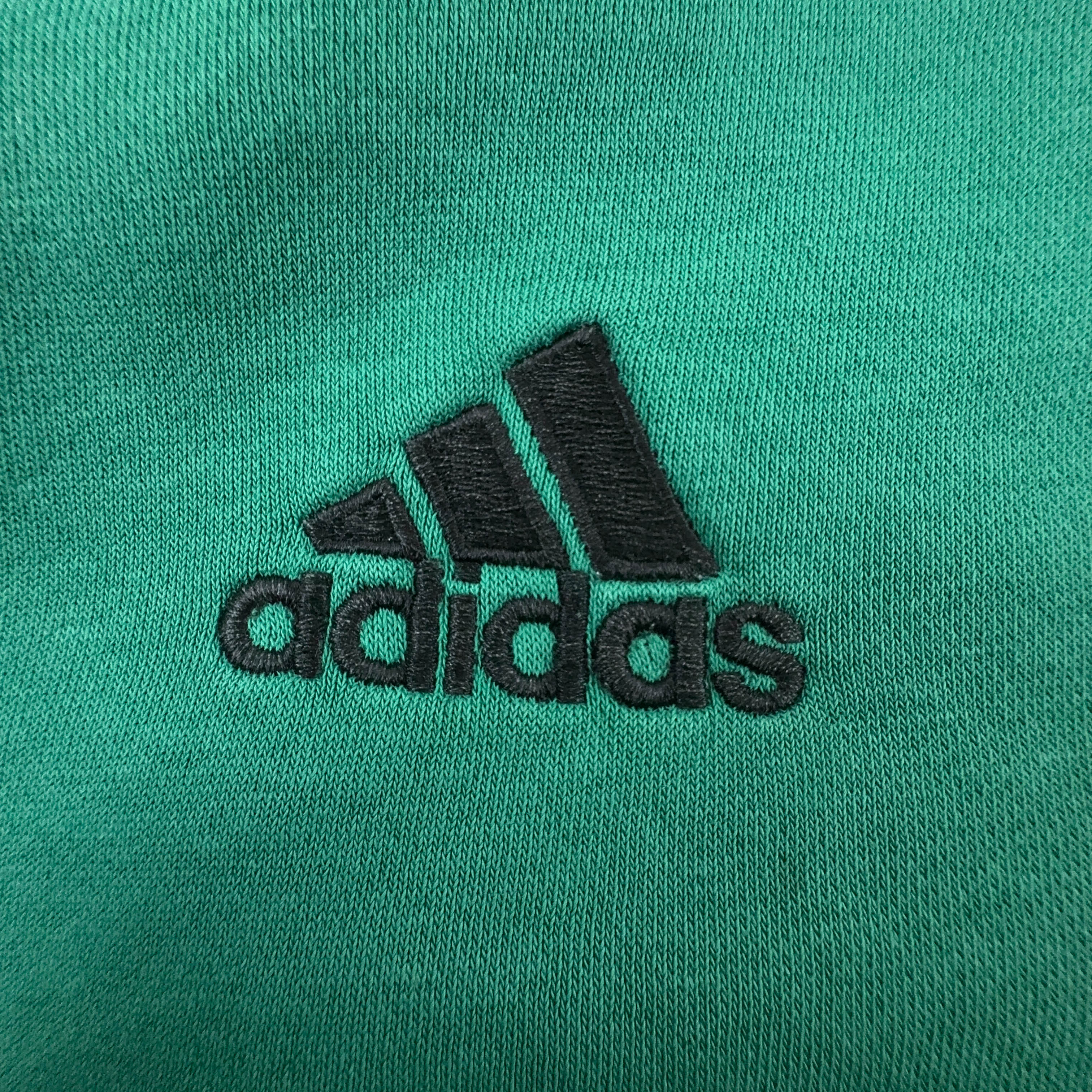Felpa Adidas Vintage verde a girocollo 70% cotone - Taglia M uomo