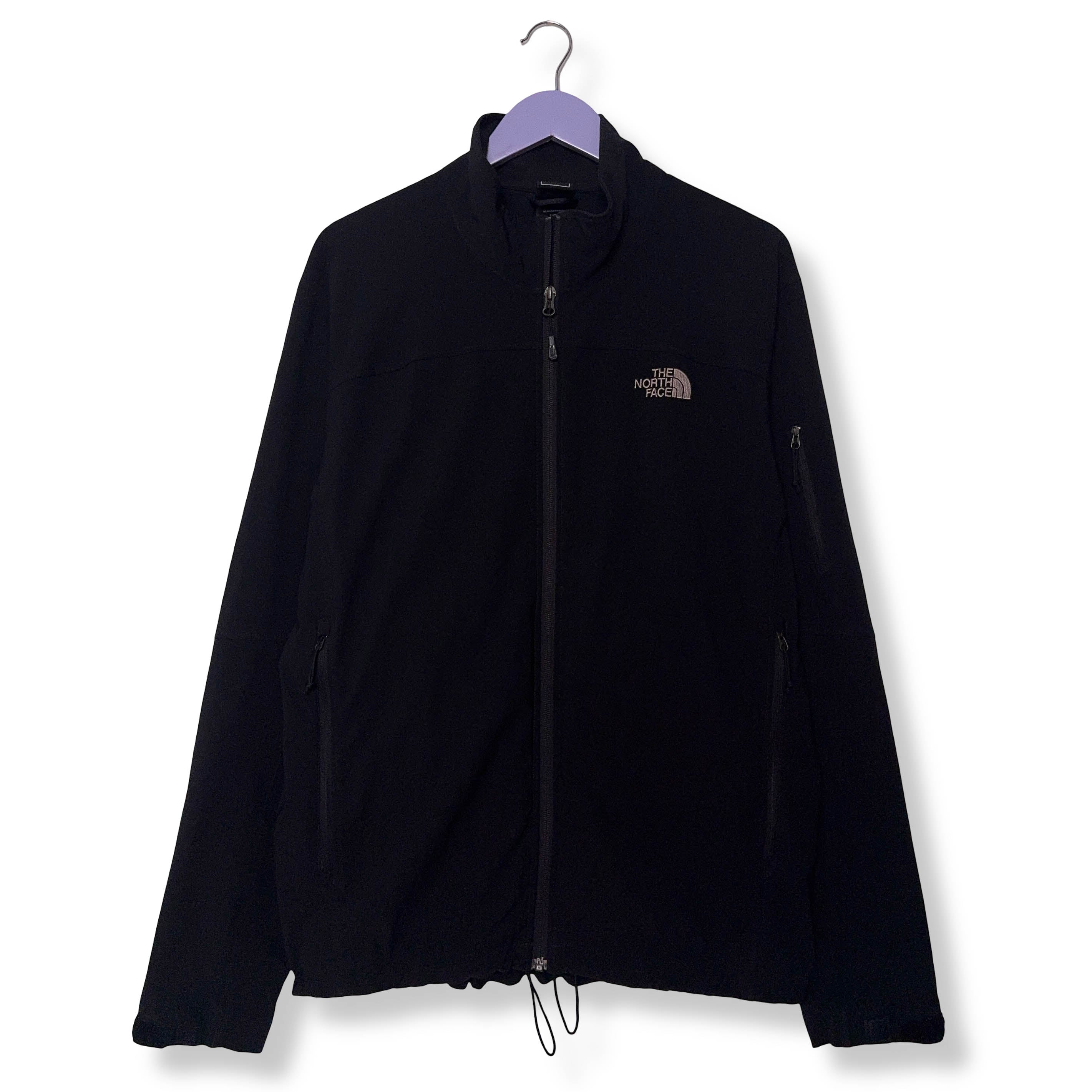 Giacca a vento The North Face nera con zip intera logo ricamato - Taglia L uomo