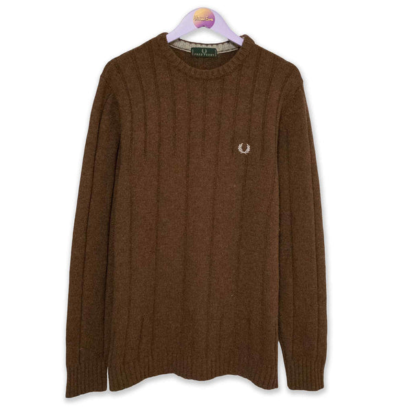 Maglione Fred Perry Vintage 100% lana - Taglia L