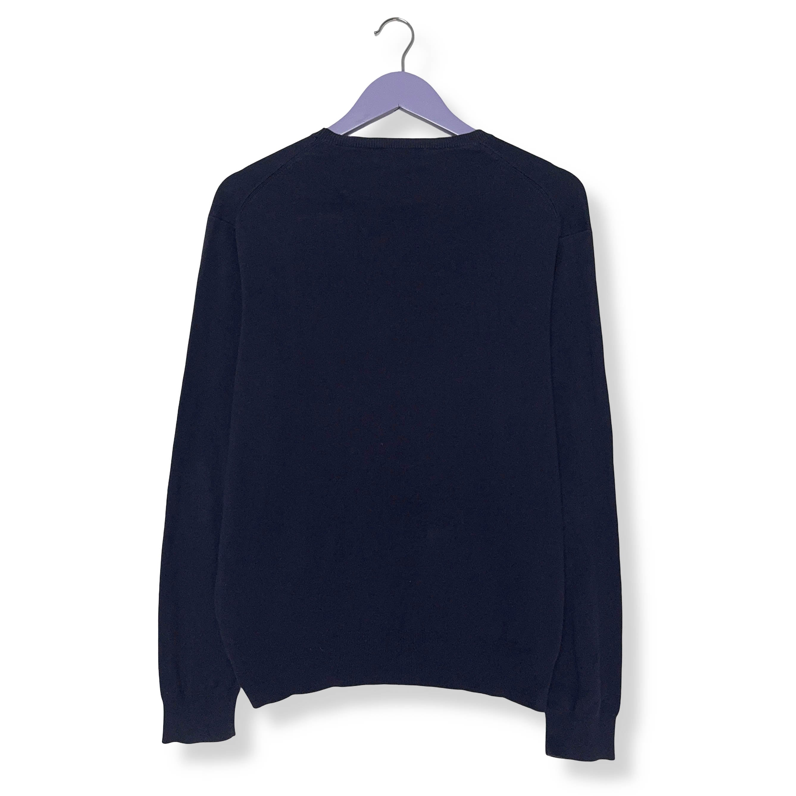 Maglione Ralph Lauren blu scuro a girocollo leggero in cotone - Taglia M uomo