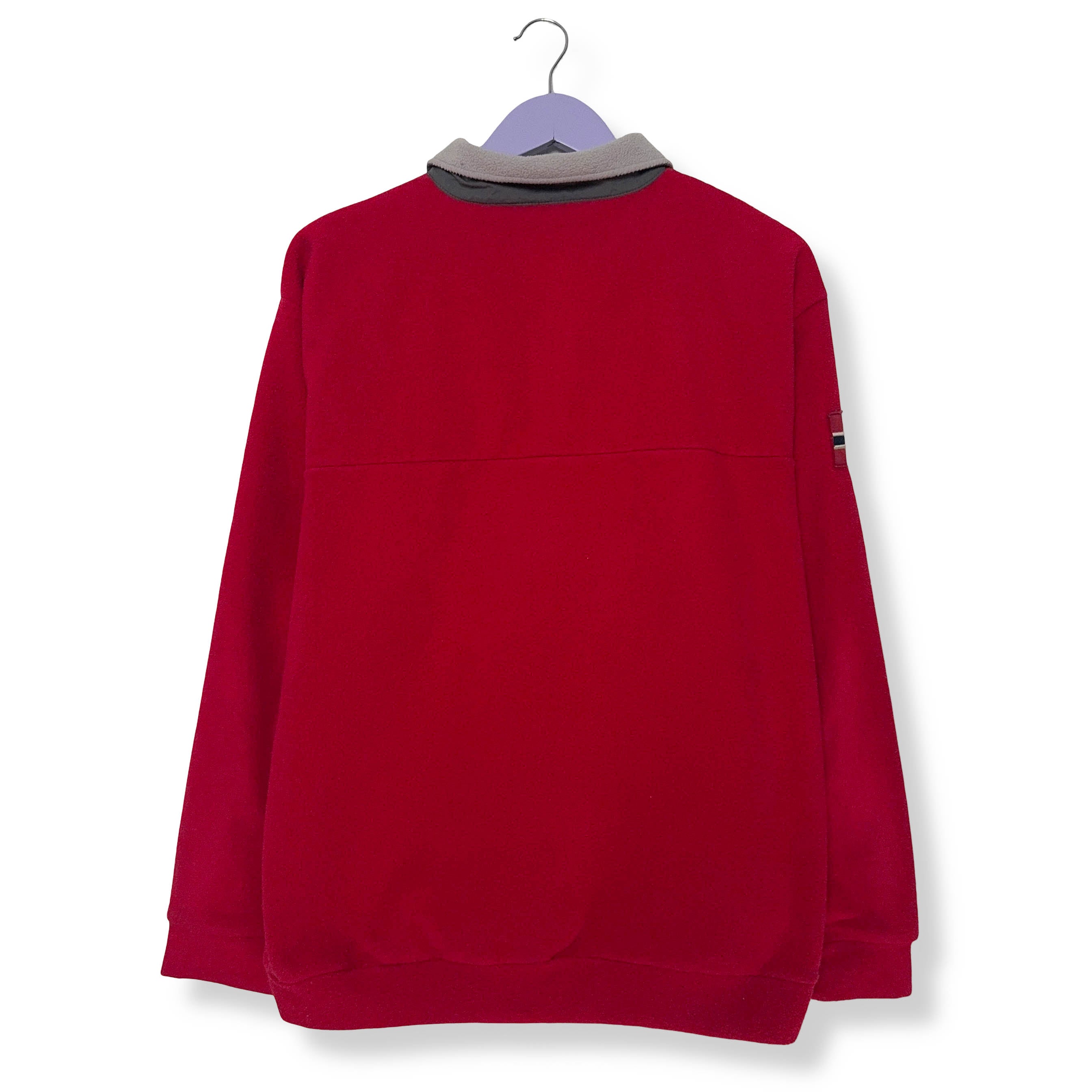 Pile Napapijri Vintage ceramic fiber rosso quarter zip - Taglia M uomo