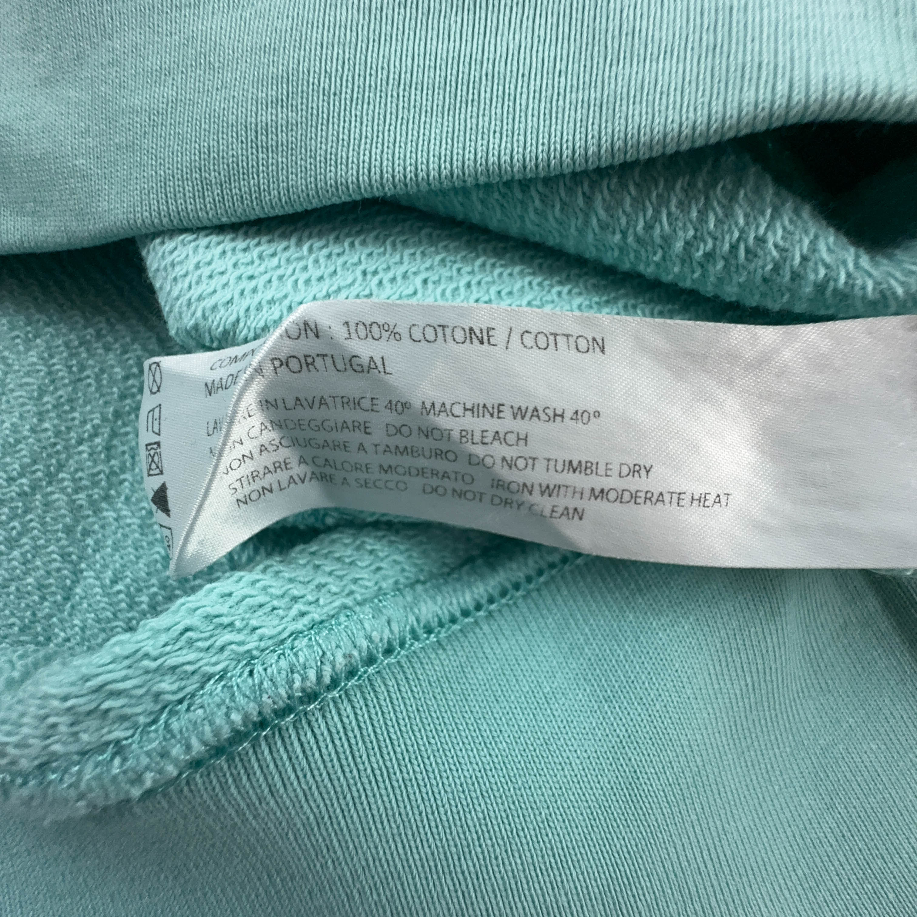 Felpa Best Company Vintage azzurra a girocollo in cotone - Taglia L uomo