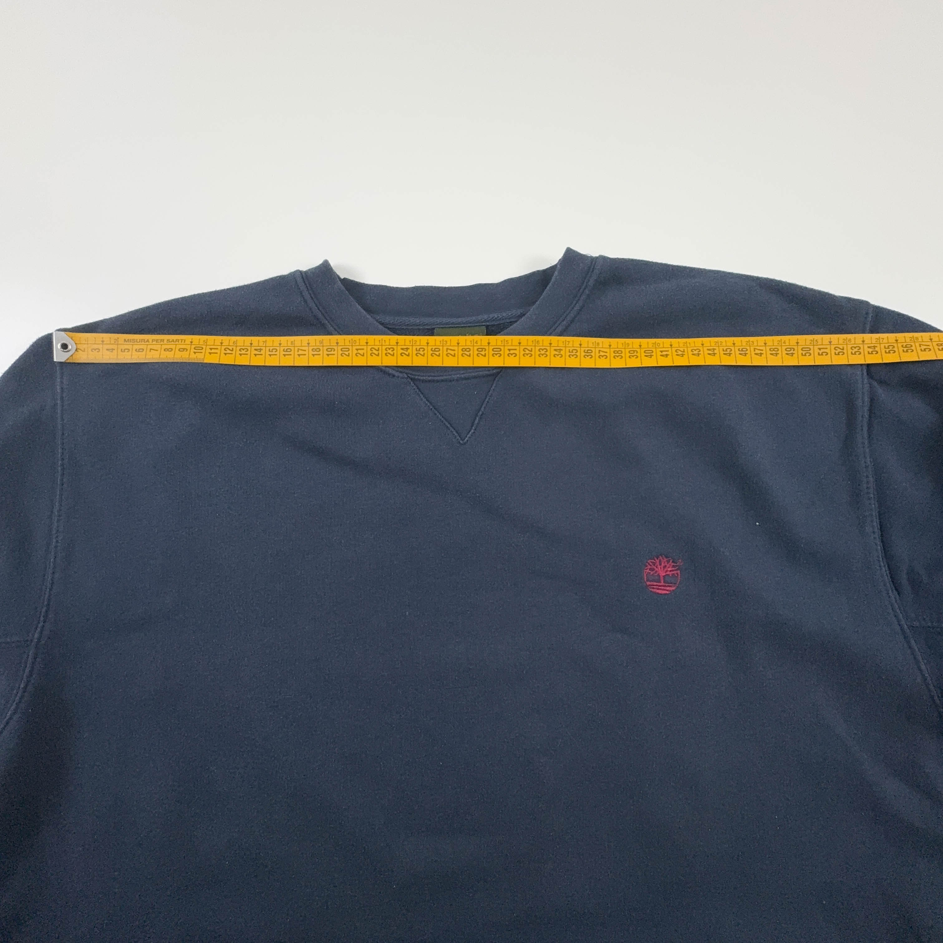 Felpa Timberland Vintage blu scura a girocollo 80% cotone anni 2000 - Taglia L uomo