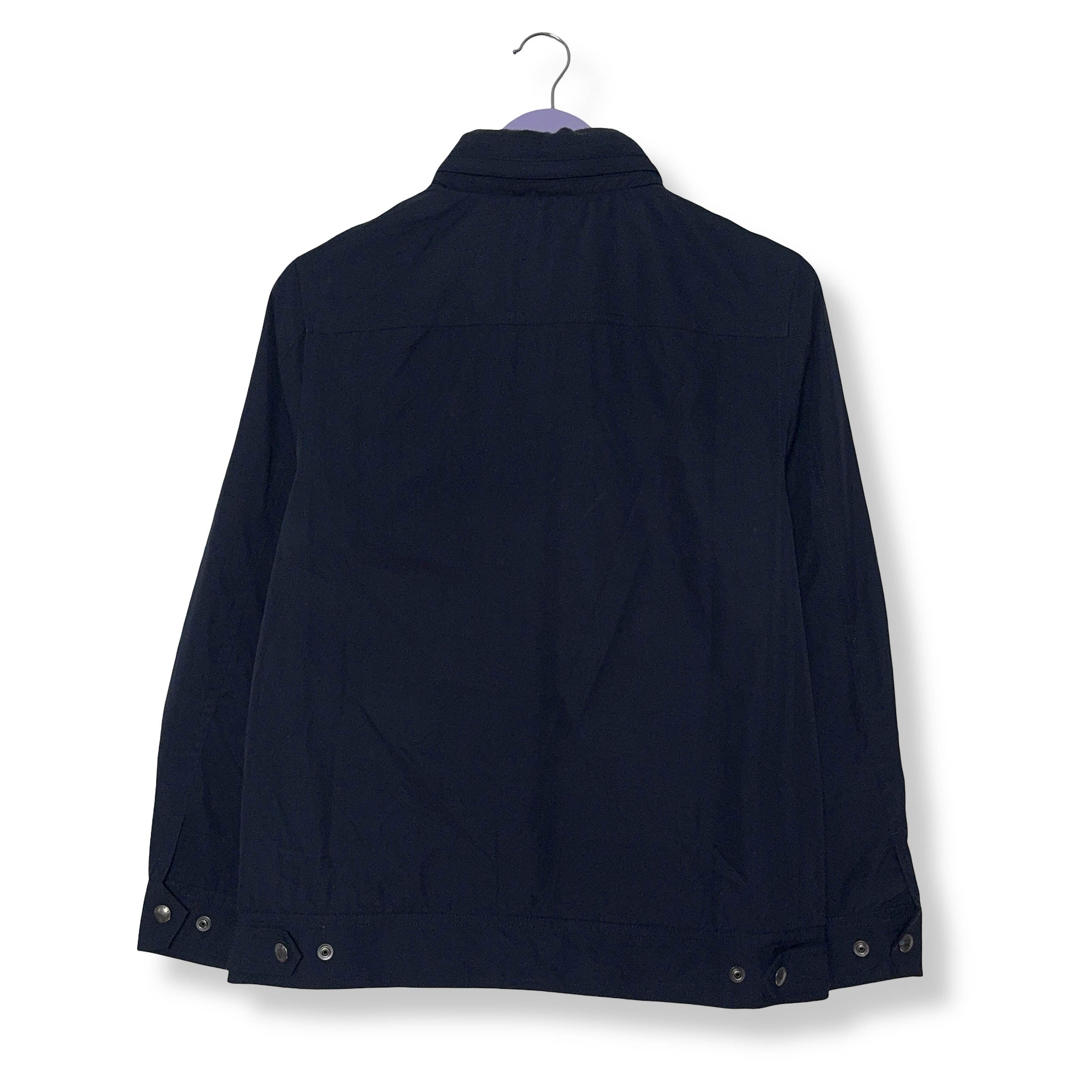 Giacca a vento Ralph Lauren blu scuro con zip e cappuccio - Taglia S uomo