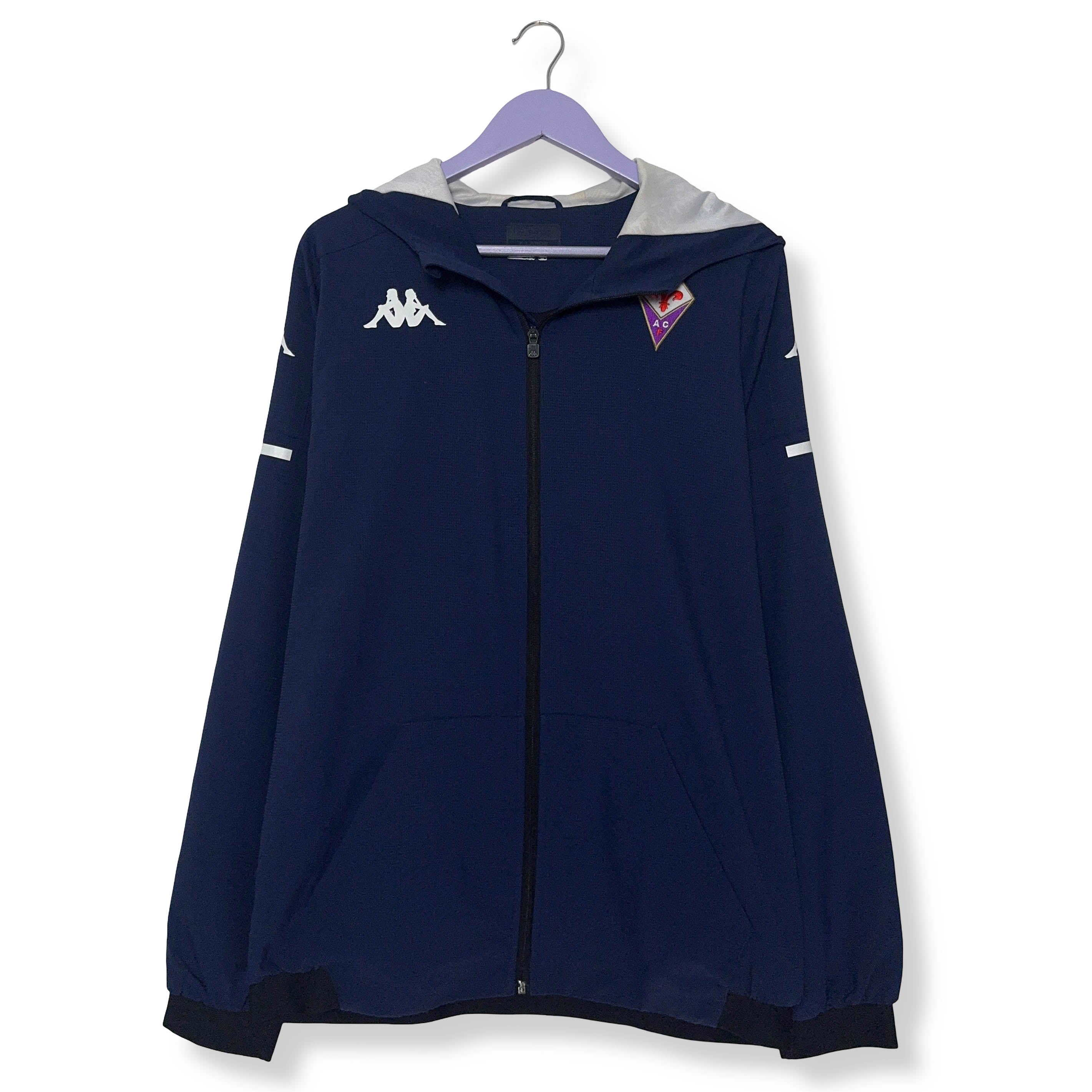 Felpa Kappa Fiorentina blu scuro con zip e cappuccio - Taglia XL uomo