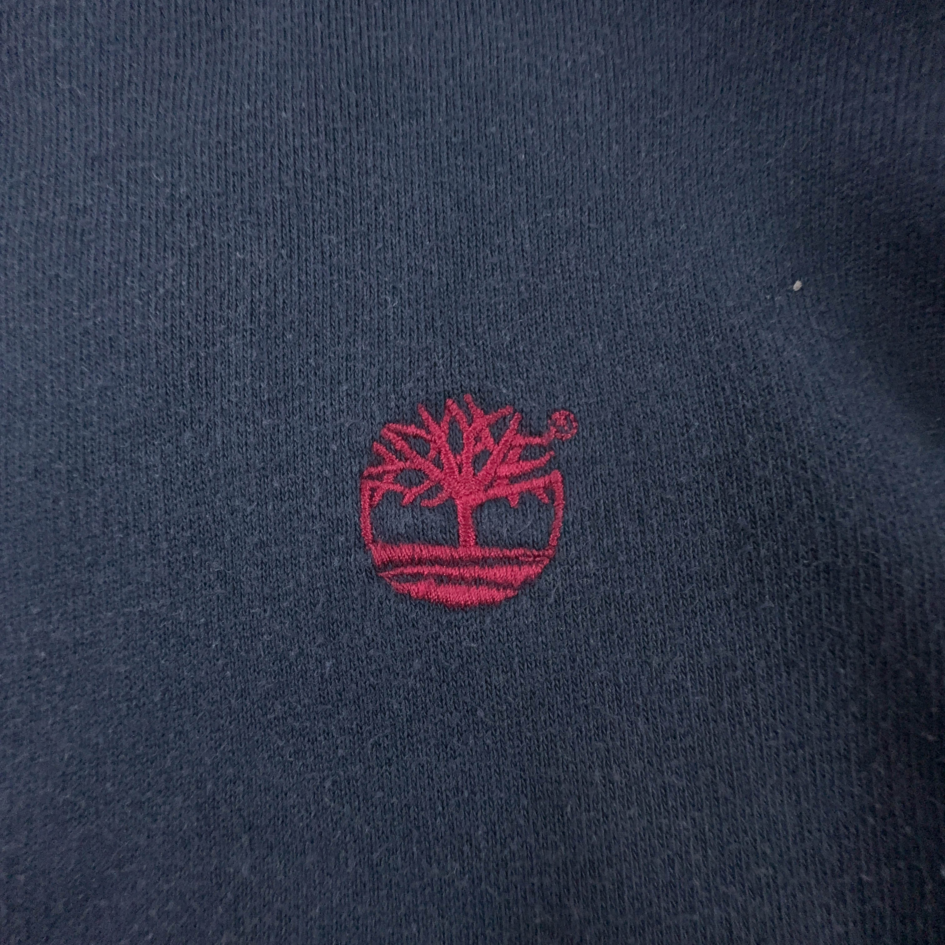 Felpa Timberland Vintage blu scura a girocollo 80% cotone anni 2000 - Taglia L uomo