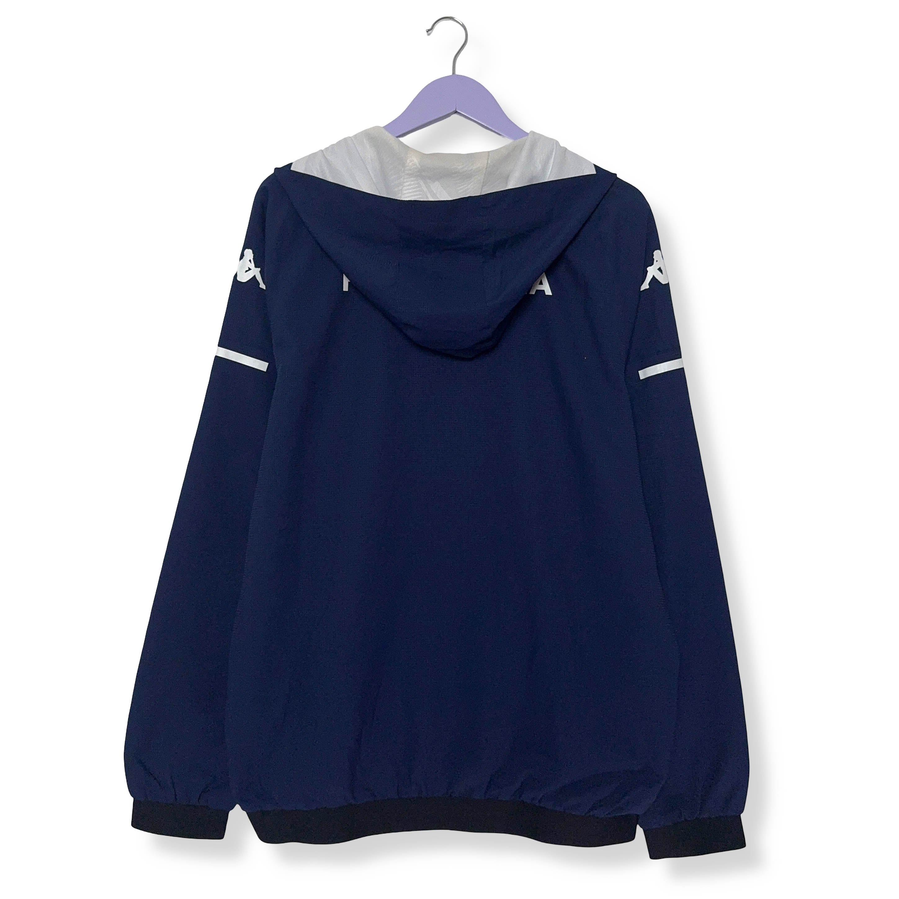 Felpa Kappa Fiorentina blu scuro con zip e cappuccio - Taglia XL uomo