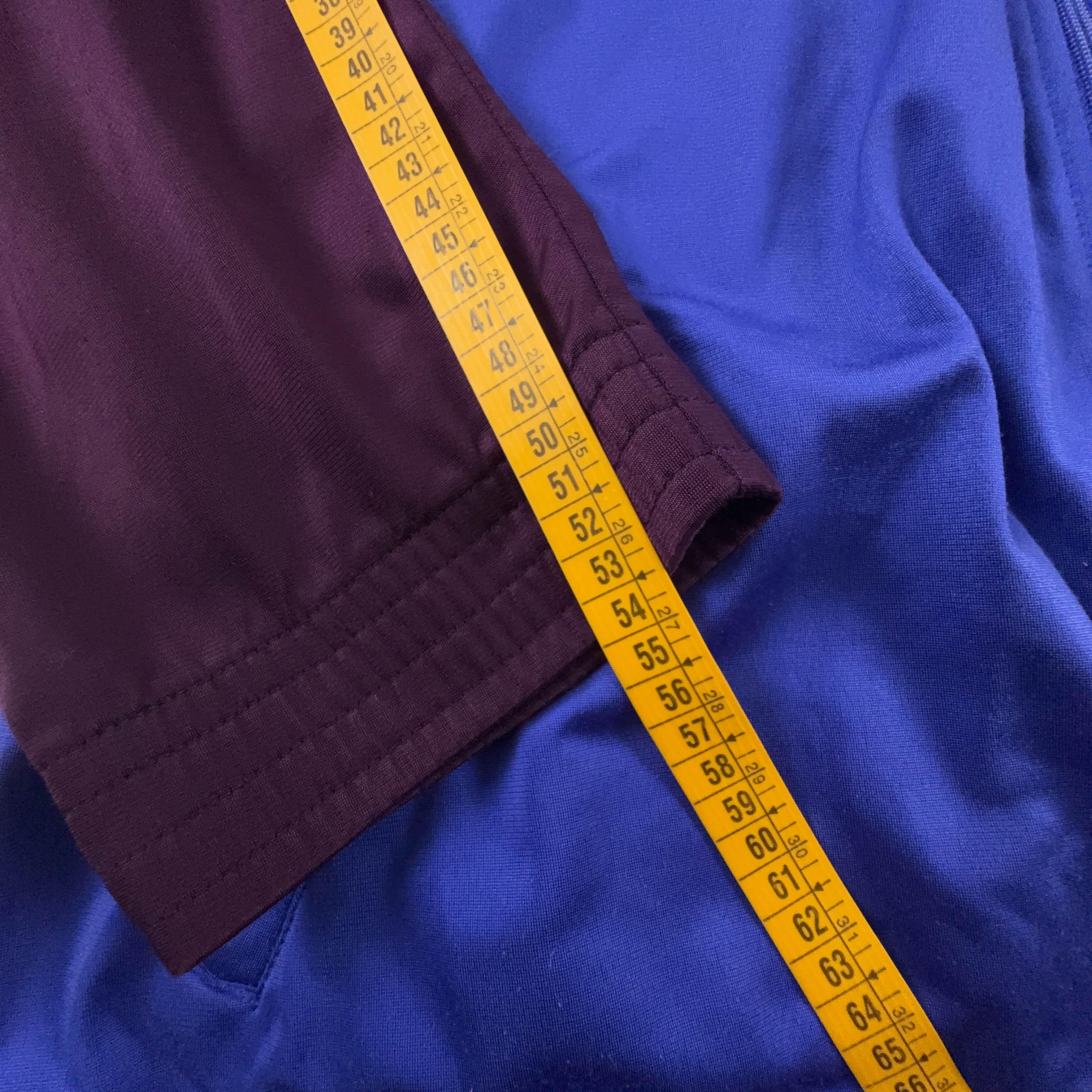 Felpa Lotto Vintage blu e bordeaux con zip e logo ricamato anni 80 - Taglia XXL uomo