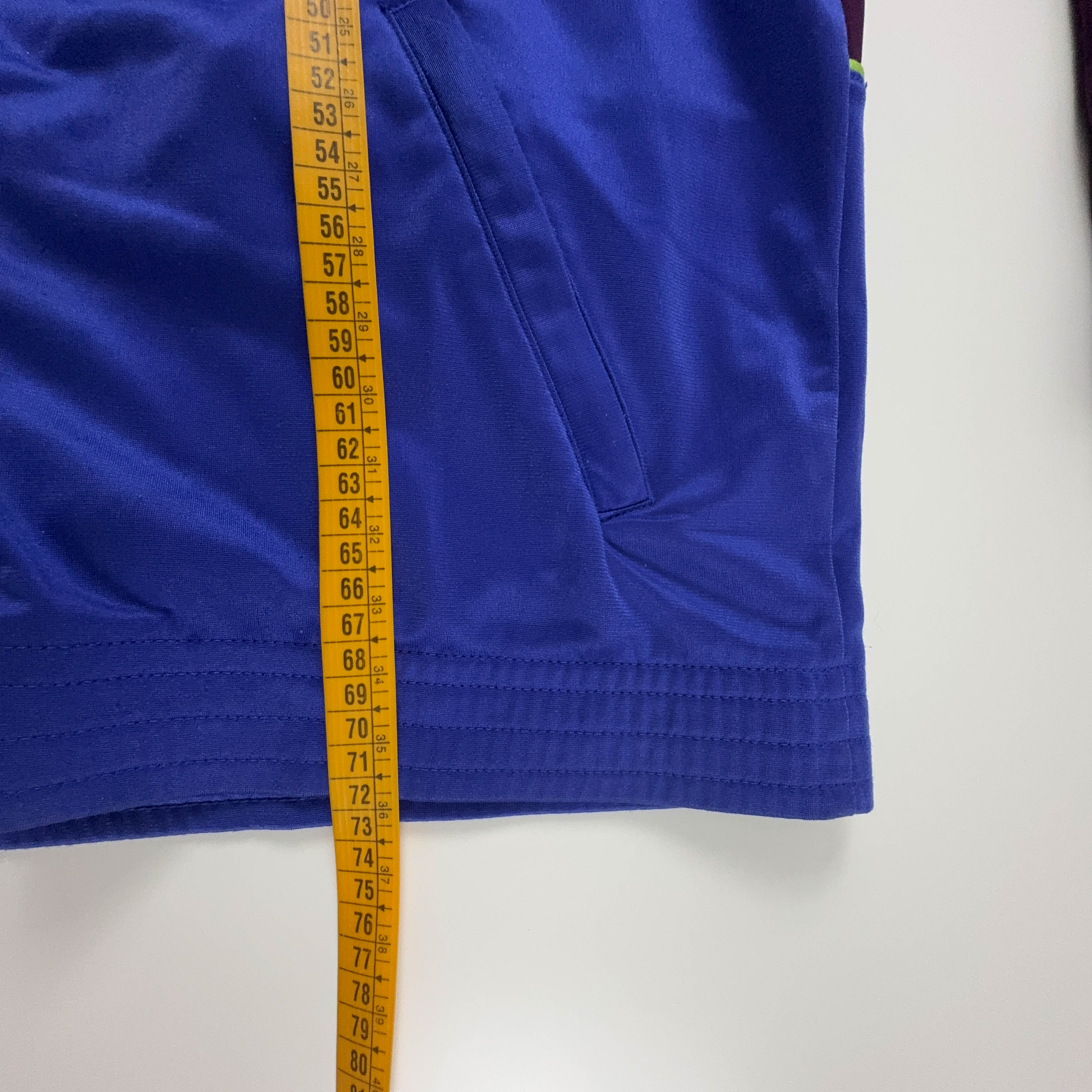 Felpa Lotto Vintage blu e bordeaux con zip e logo ricamato anni 80 - Taglia XXL uomo