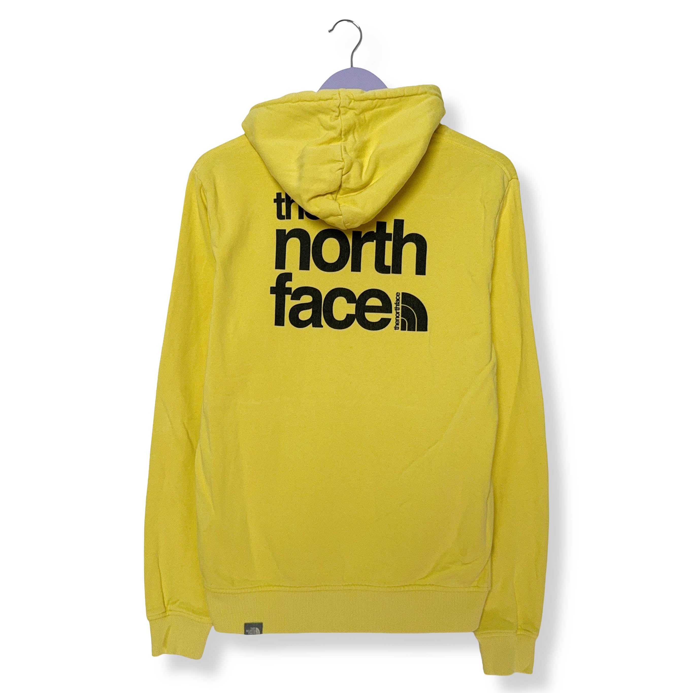 Felpa The North Face gialla con cappuccio e tasche - Taglia S uomo