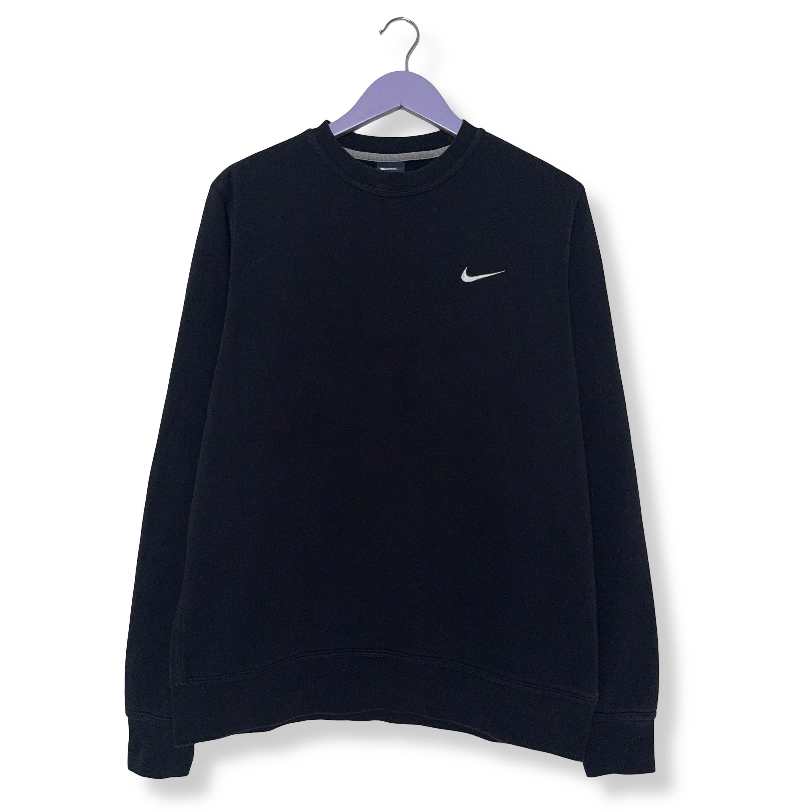 Felpa Nike nera a girocollo in cotone - Taglia L uomo