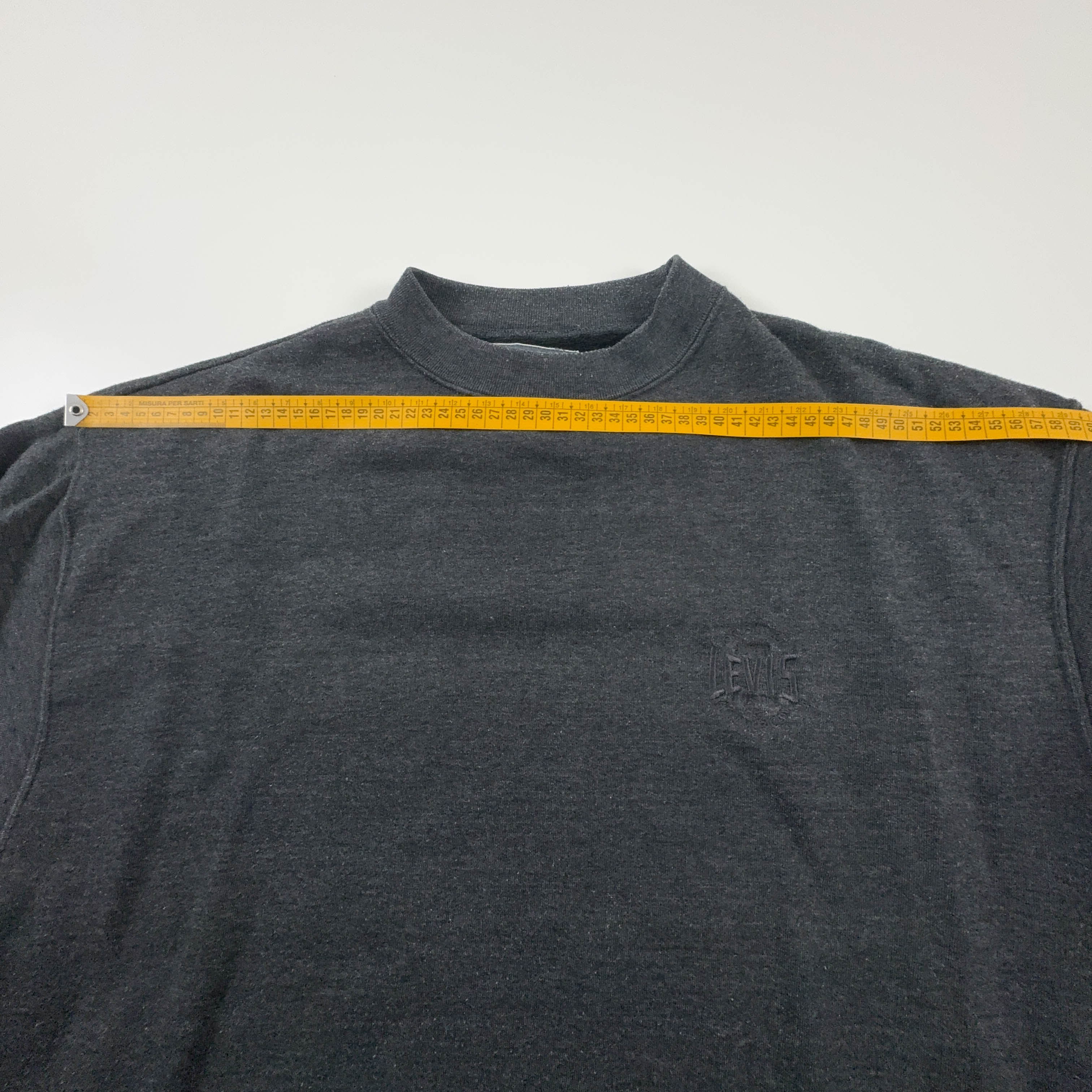 Felpa Levi's Vintage grigia a girocollo 65% cotone anni 80 - Taglia L uomo