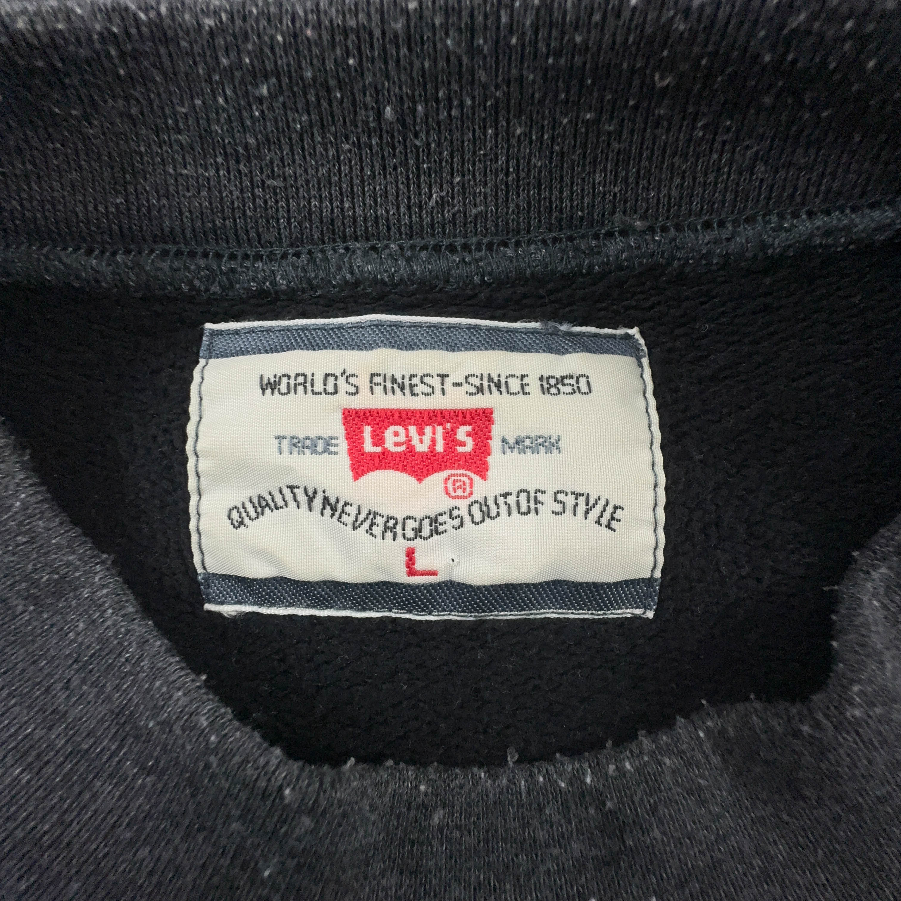 Felpa Levi's Vintage grigia a girocollo 65% cotone anni 80 - Taglia L uomo