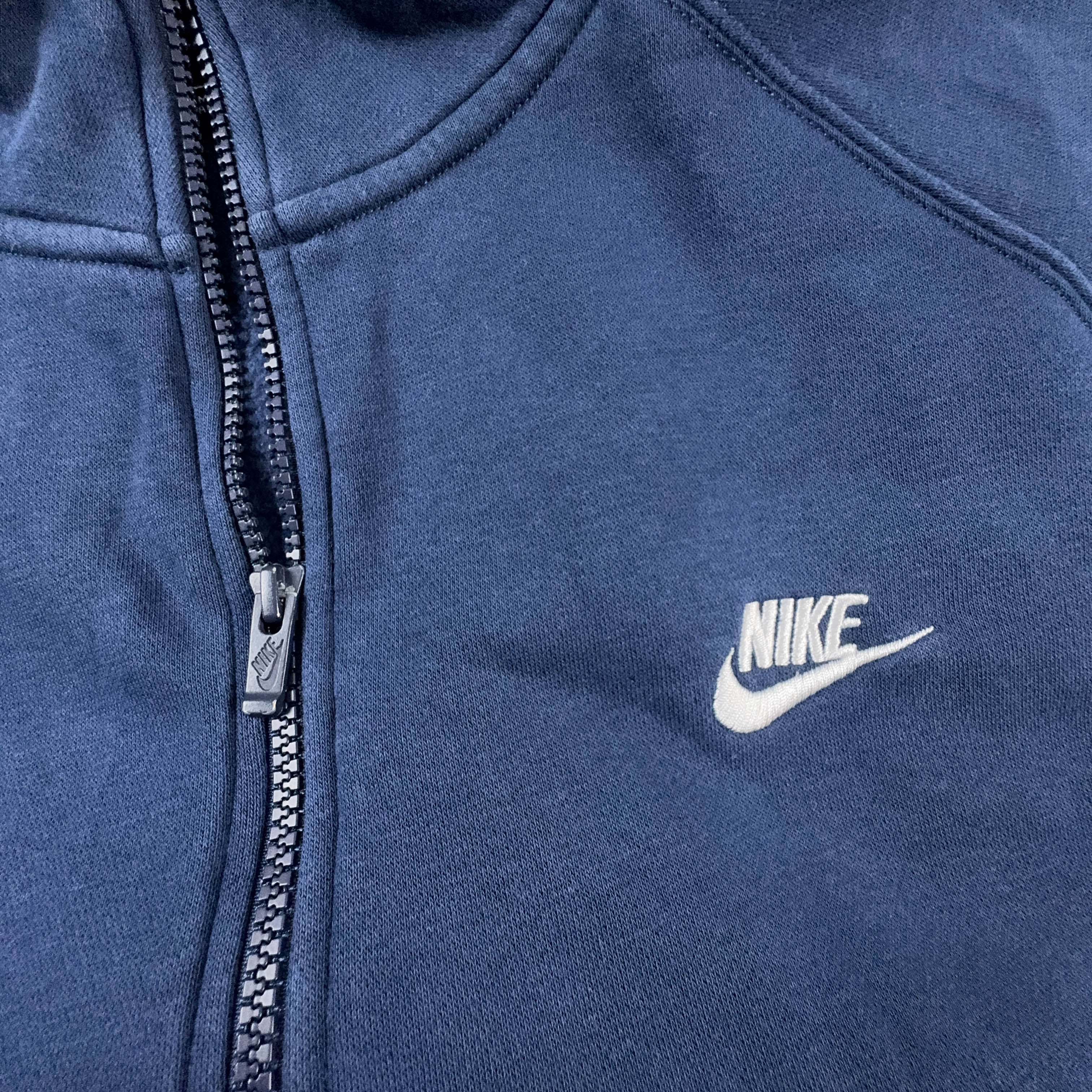 Felpa Nike blu con zip logo bianco - Taglia XL uomo