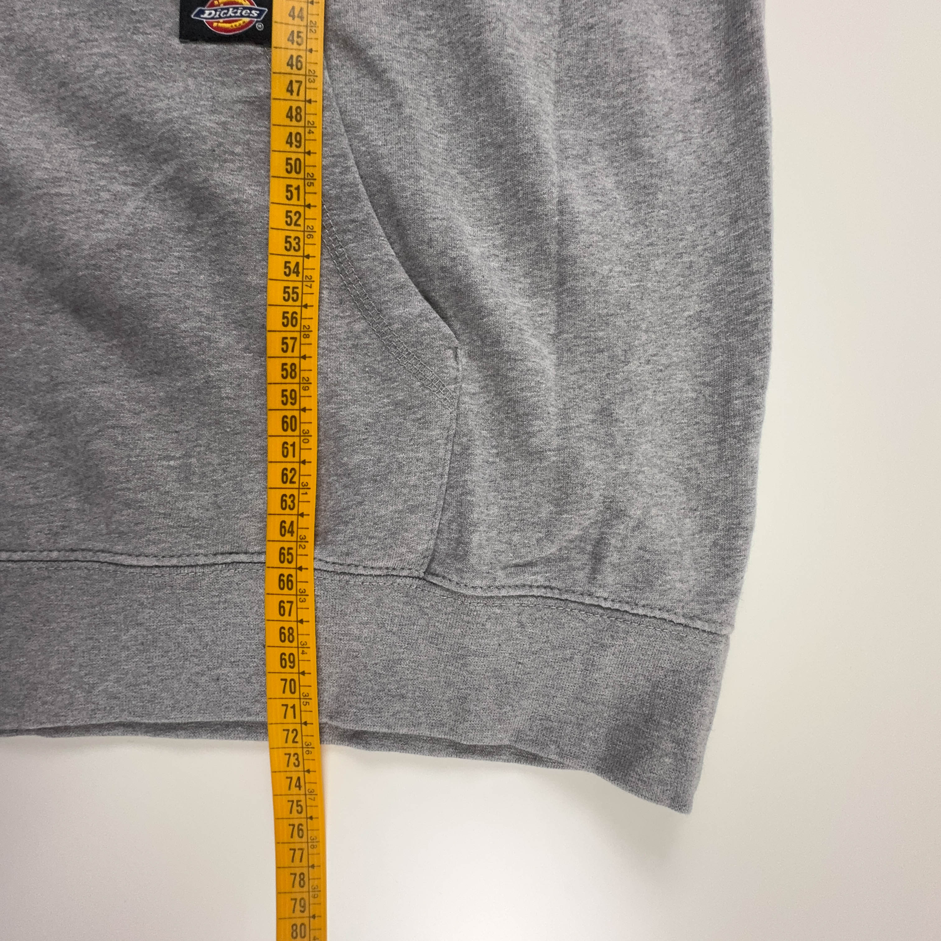 Felpa Dickies grigia con cappuccio e logo stampato in cotone - Taglia XL/XXL uomo