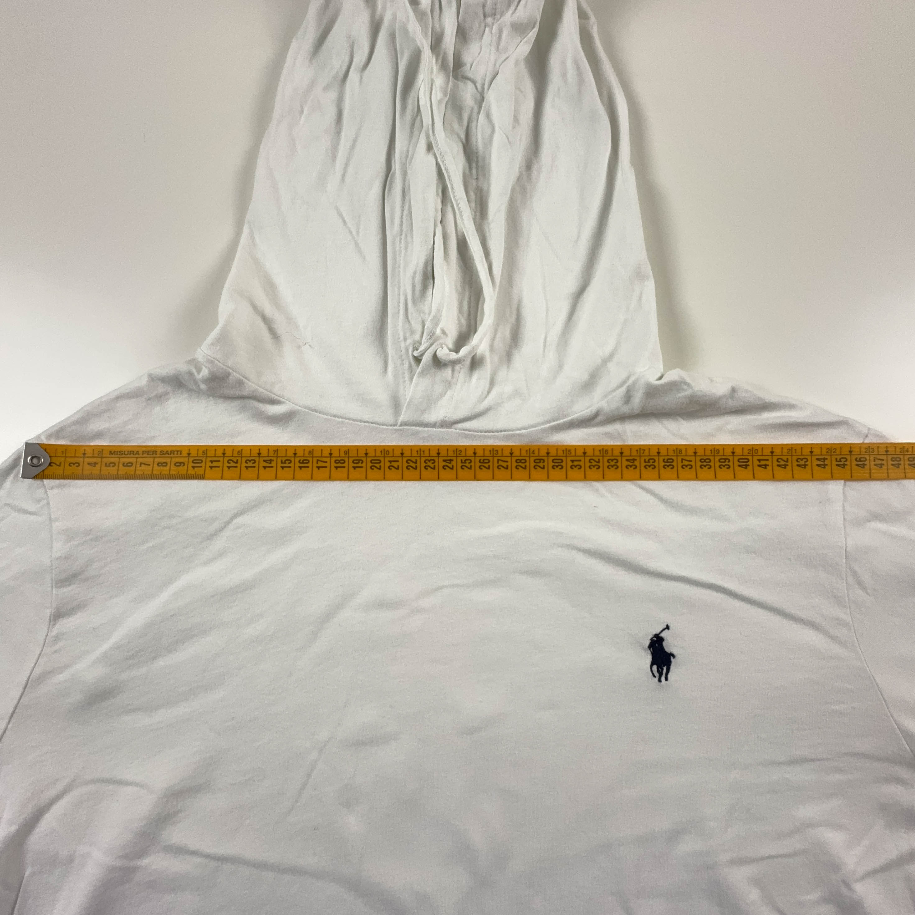 Felpa leggera Ralph Lauren bianca con cappuccio in cotone - Taglia L 180 uomo