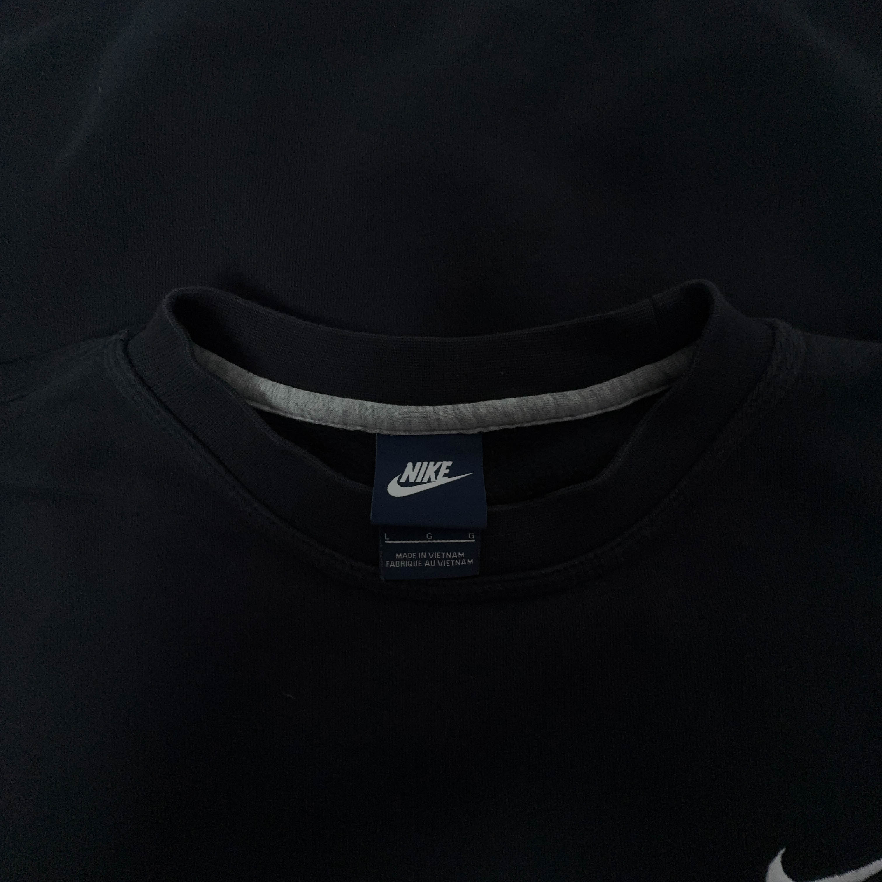 Felpa Nike nera a girocollo in cotone - Taglia L uomo