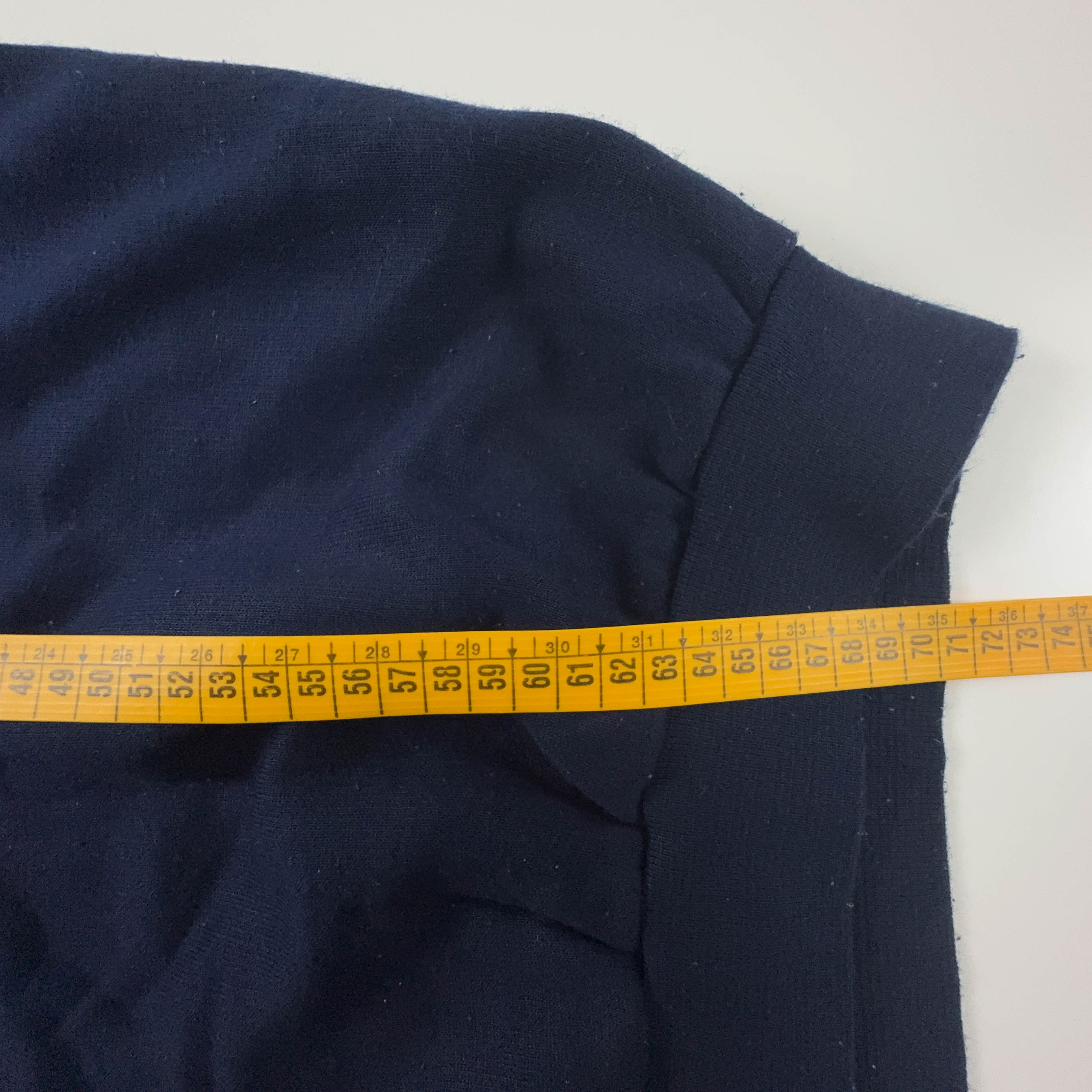 Felpa Sergio Tacchini Vintage blu scura quarter zip 50% cotone anni 2000 - Taglia XXL uomo