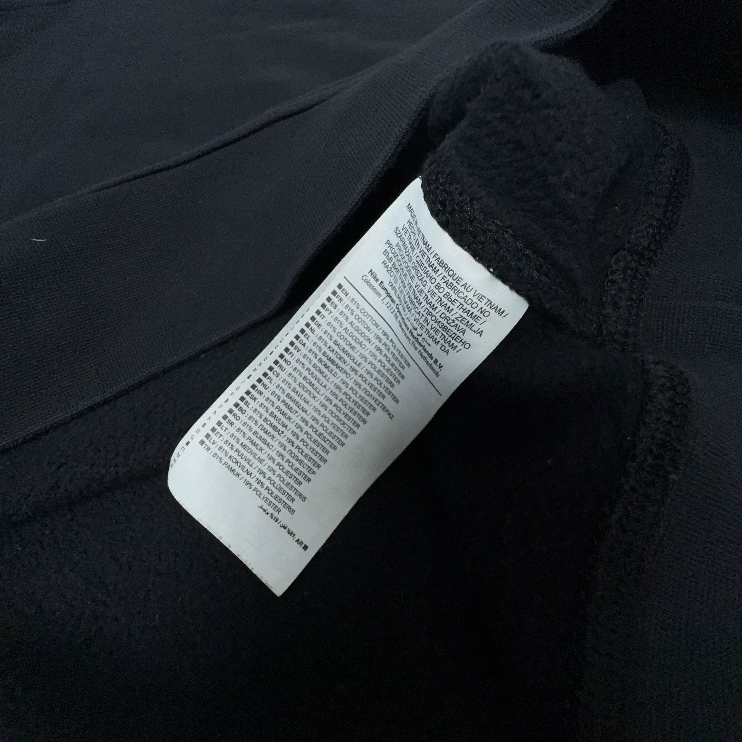 Felpa Nike nera a girocollo in cotone - Taglia L uomo