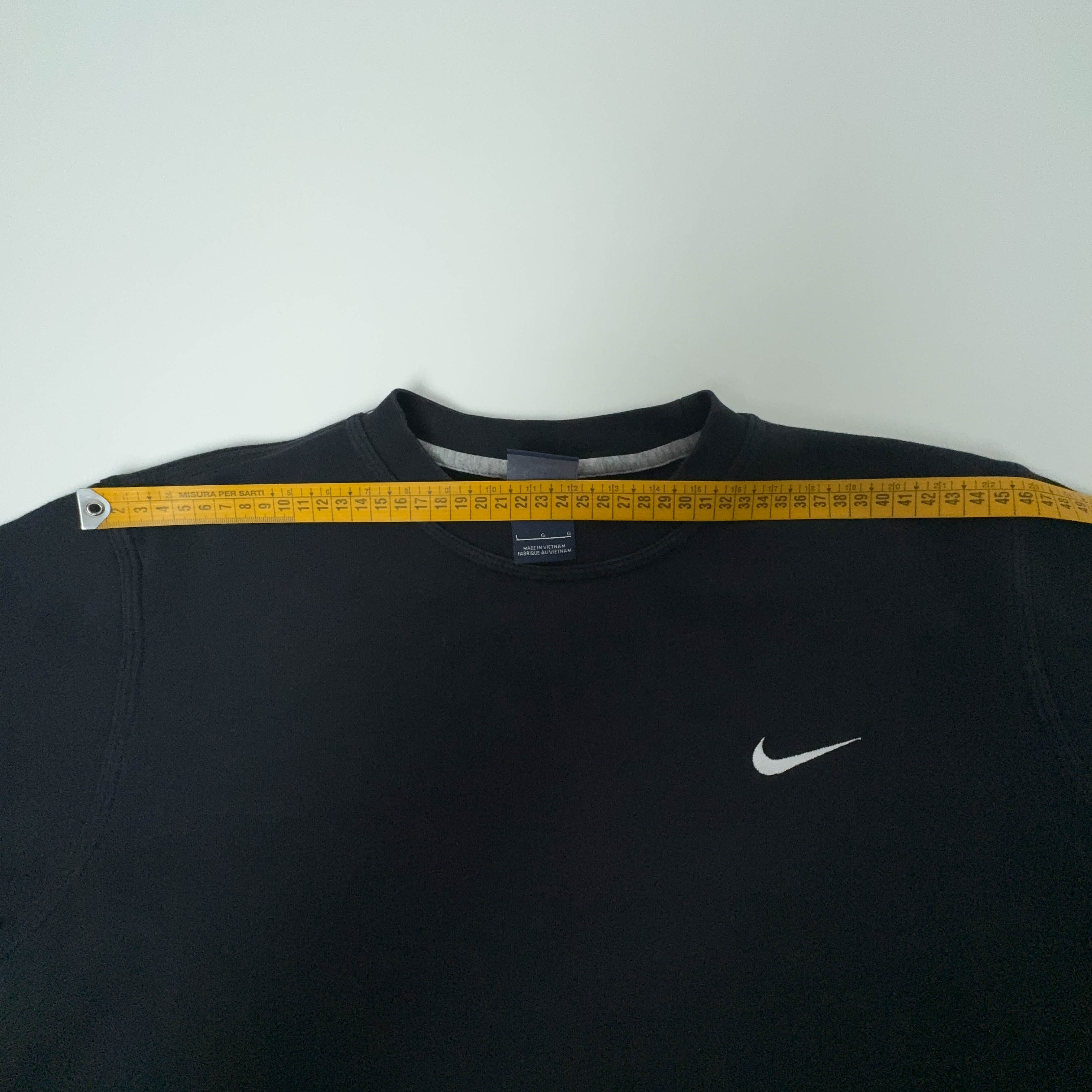 Felpa Nike nera a girocollo in cotone - Taglia L uomo