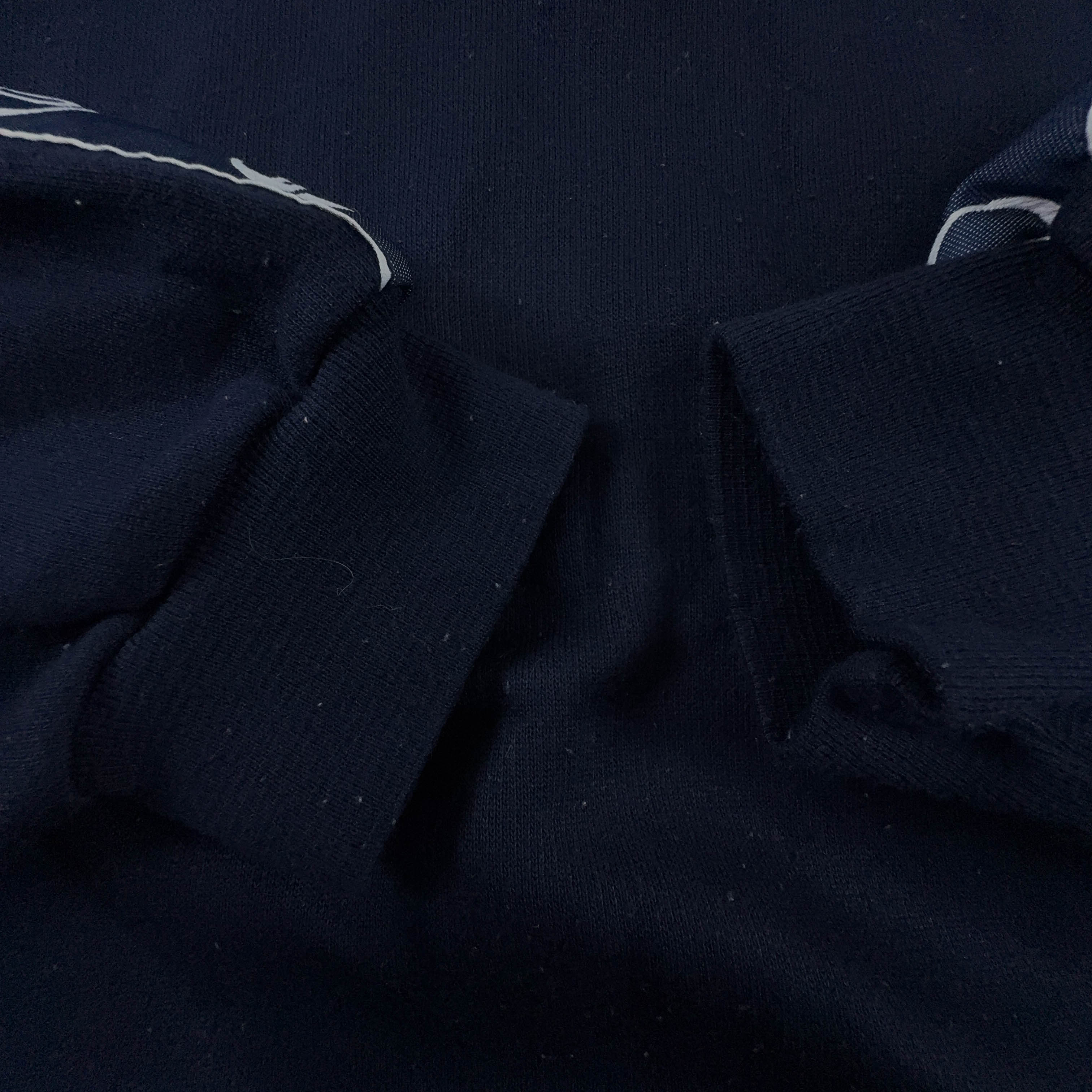 Felpa Sergio Tacchini Vintage blu scura quarter zip 50% cotone anni 2000 - Taglia XXL uomo