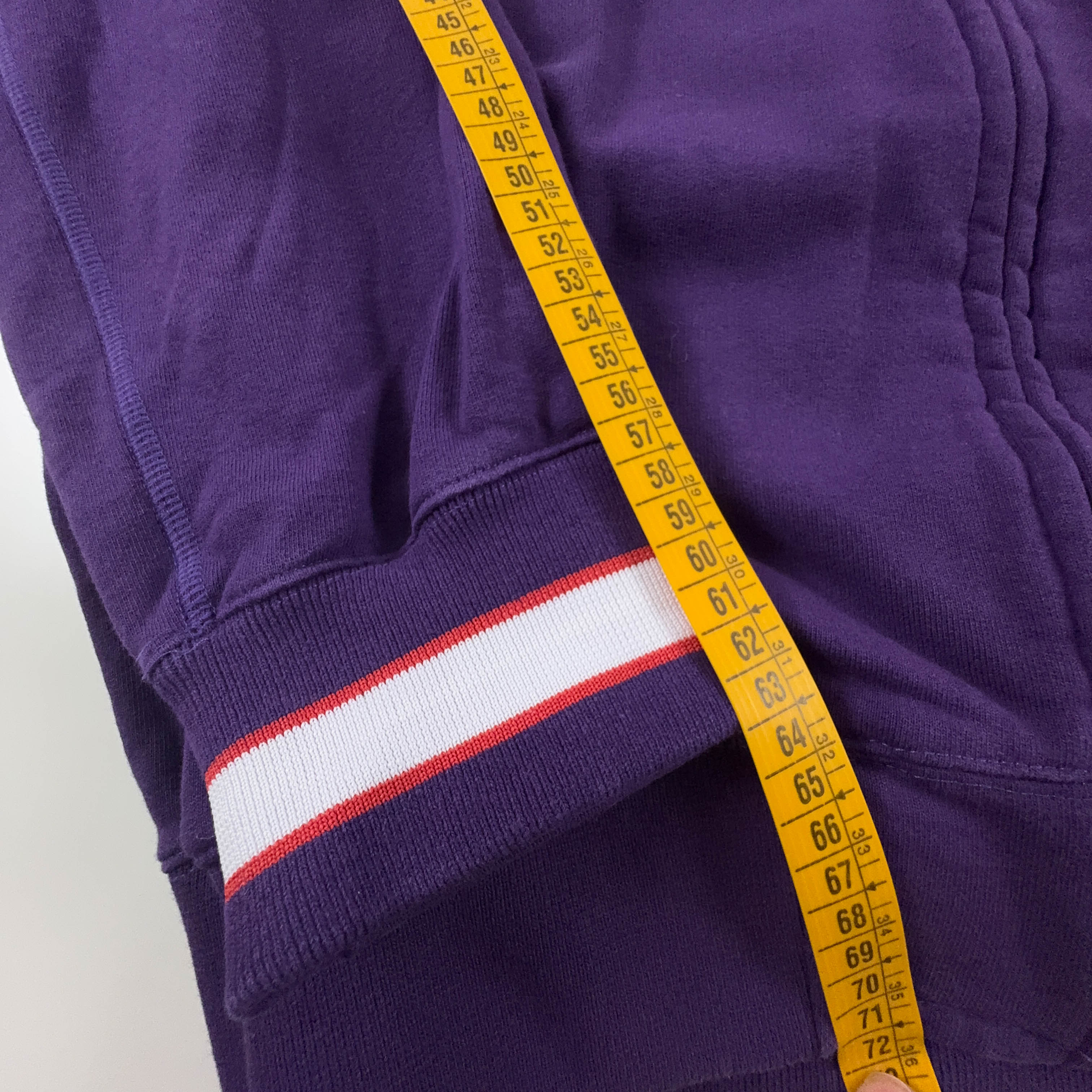 Felpa Kappa Firenze Vintage viola in cotone con ricami e zip - Taglia XXL uomo