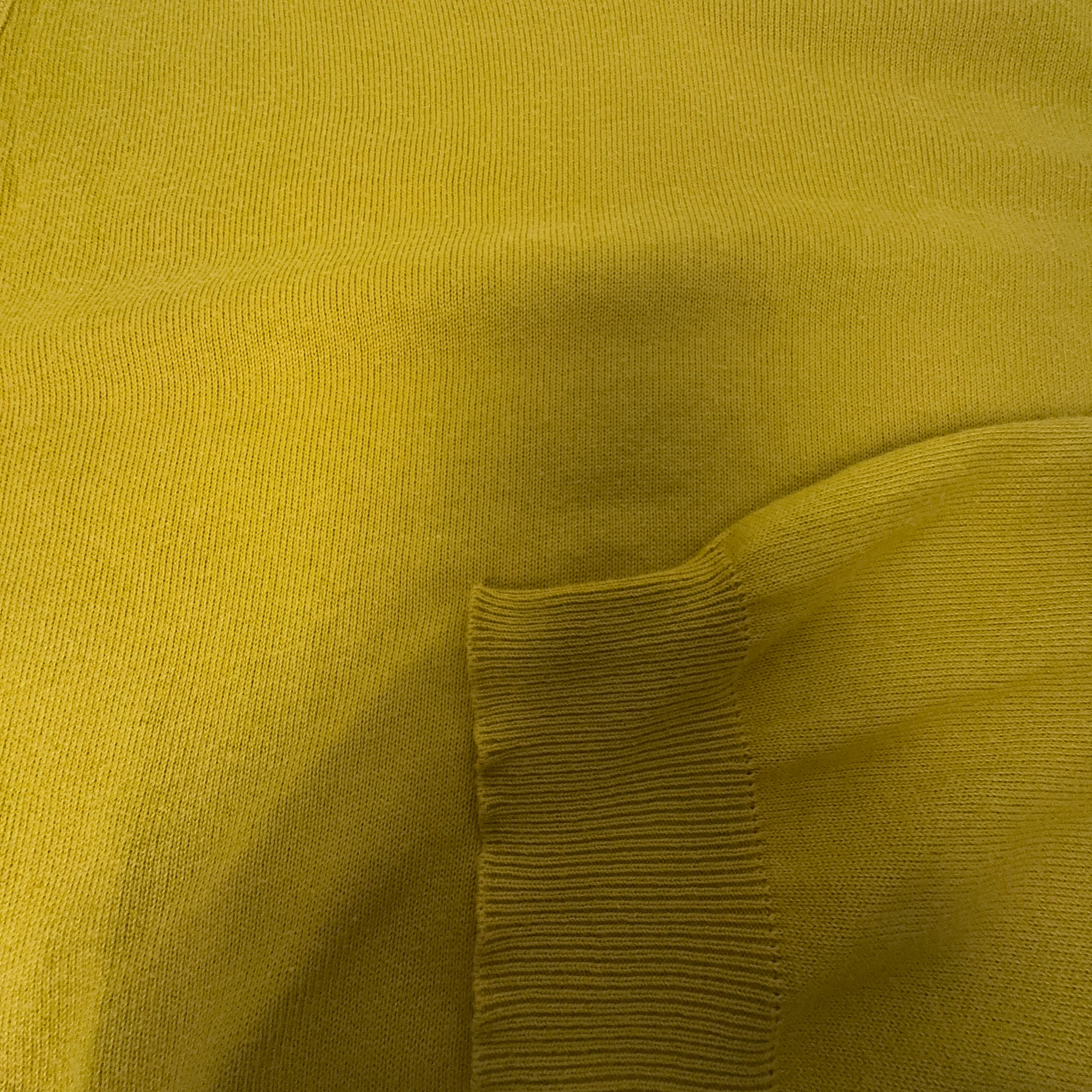 Gilet Lacoste Vintage giallo scollo a V in cotone - Taglia 5 L uomo