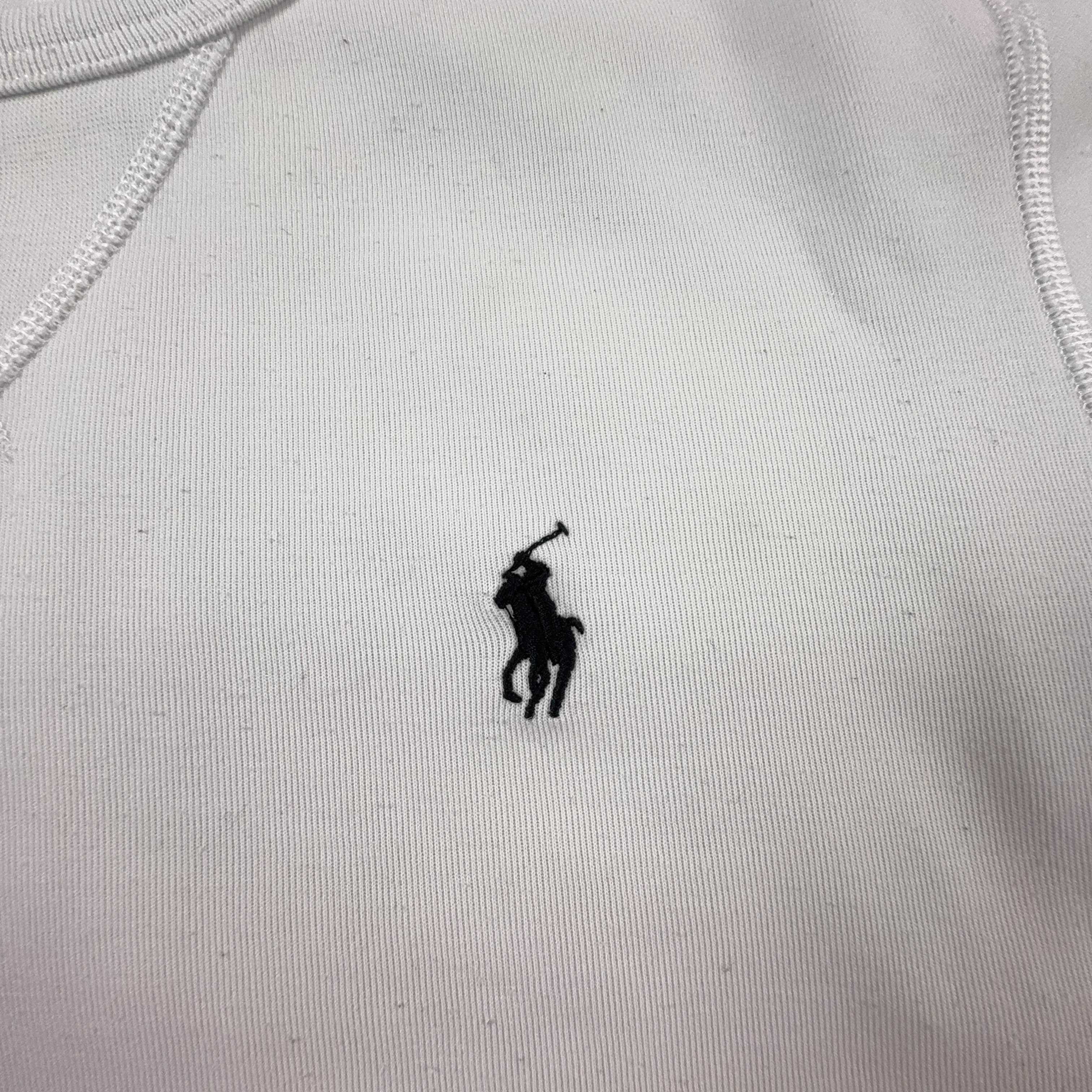 Felpa Ralph Lauren bianca a girocollo - Taglia XS uomo