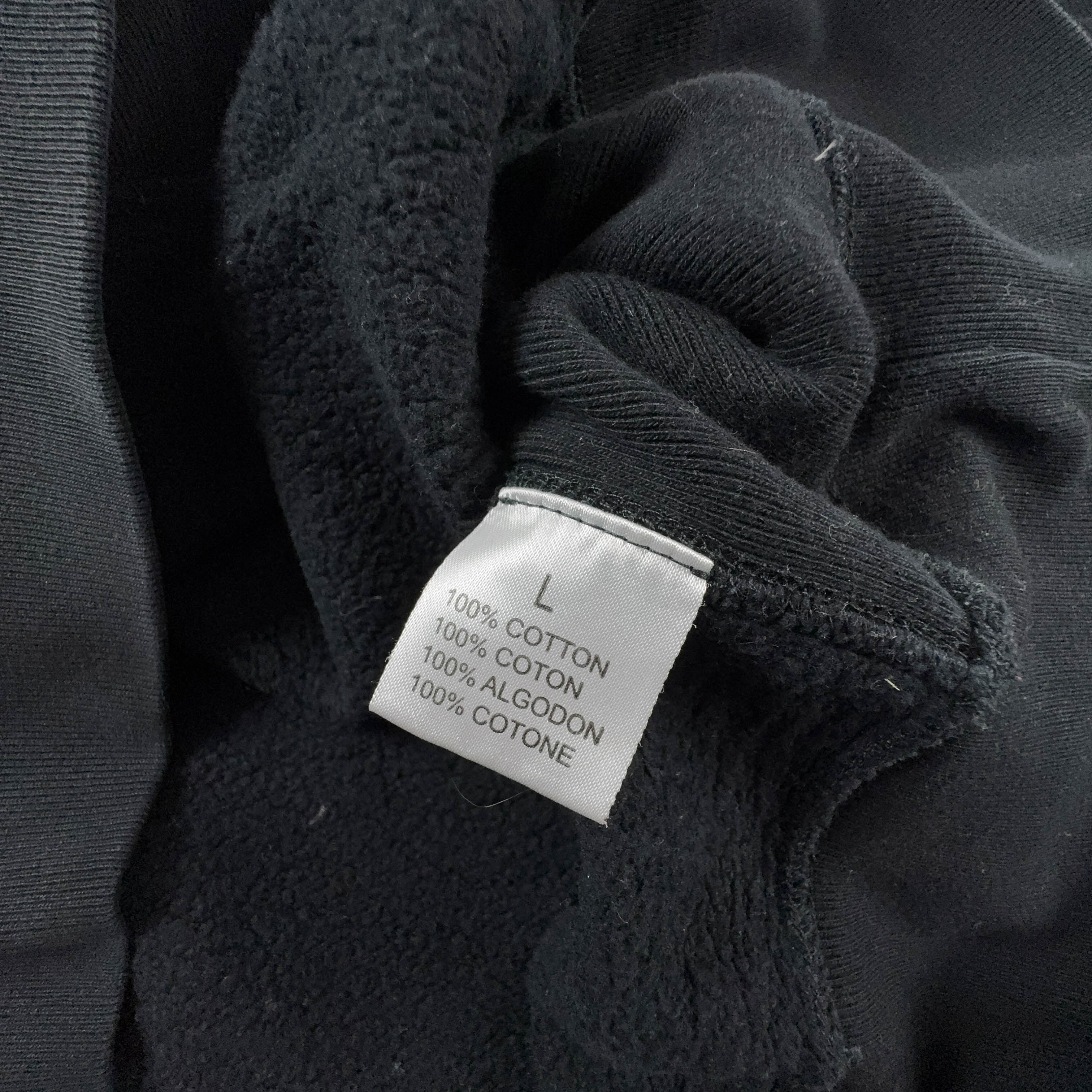 Felpa Napapijri nera a girocollo in cotone con logo ricamato - Taglia L/XL uomo