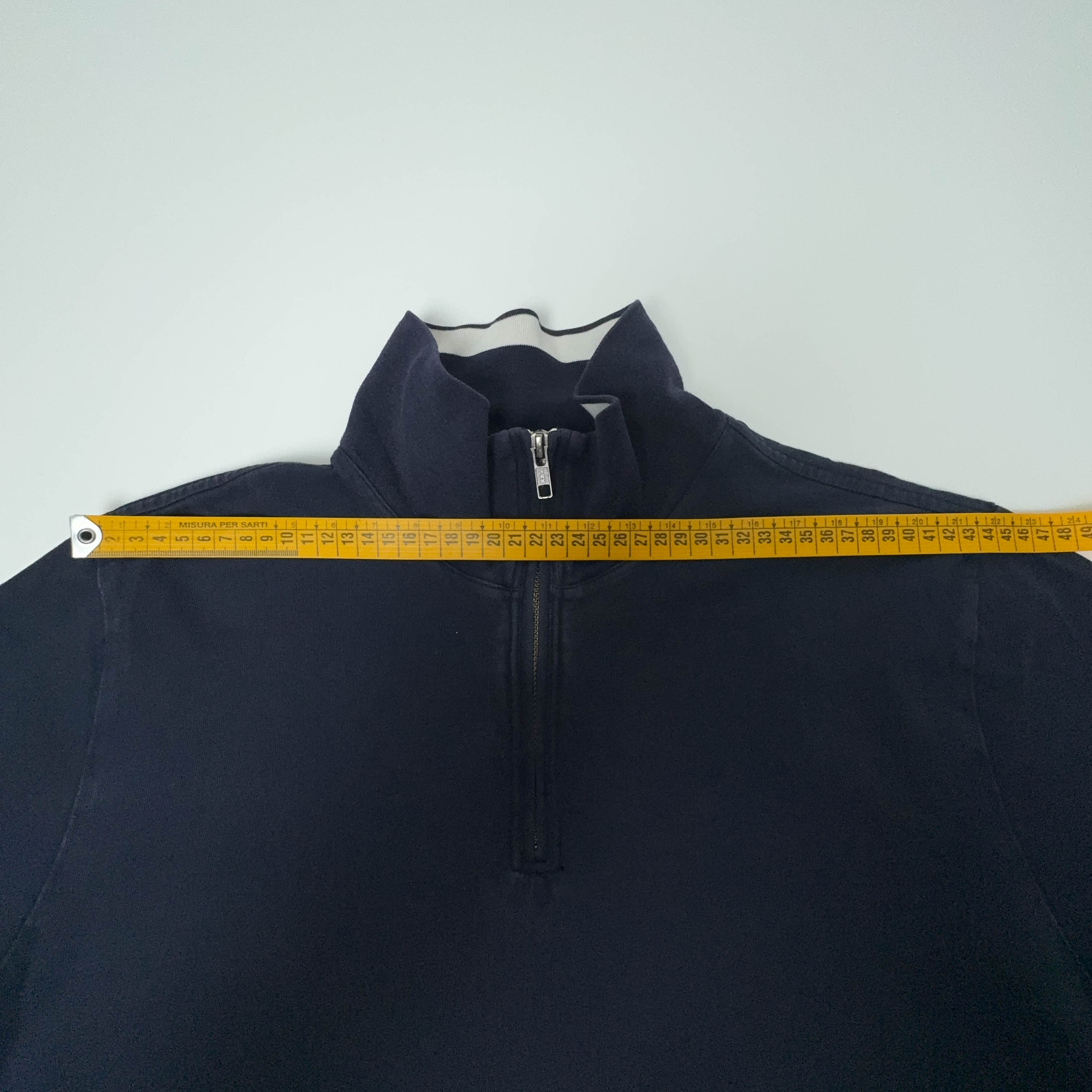 Maglione Ralph Lauren leggero blu scuro quarter zip - Taglia L uomo
