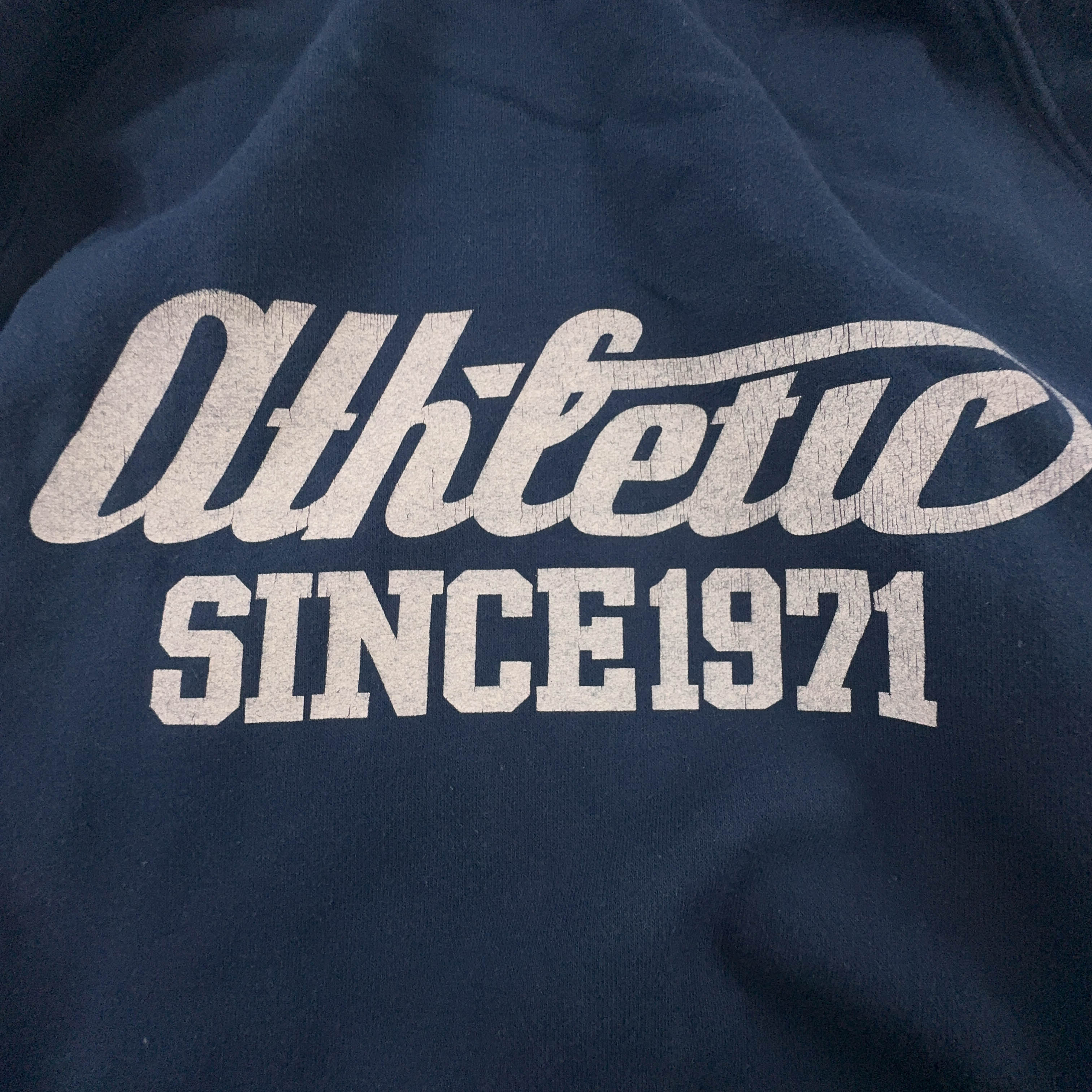 Felpa Nike Vintage blu con cappuccio e zip 80% cotone anni 2000 - Taglia S uomo