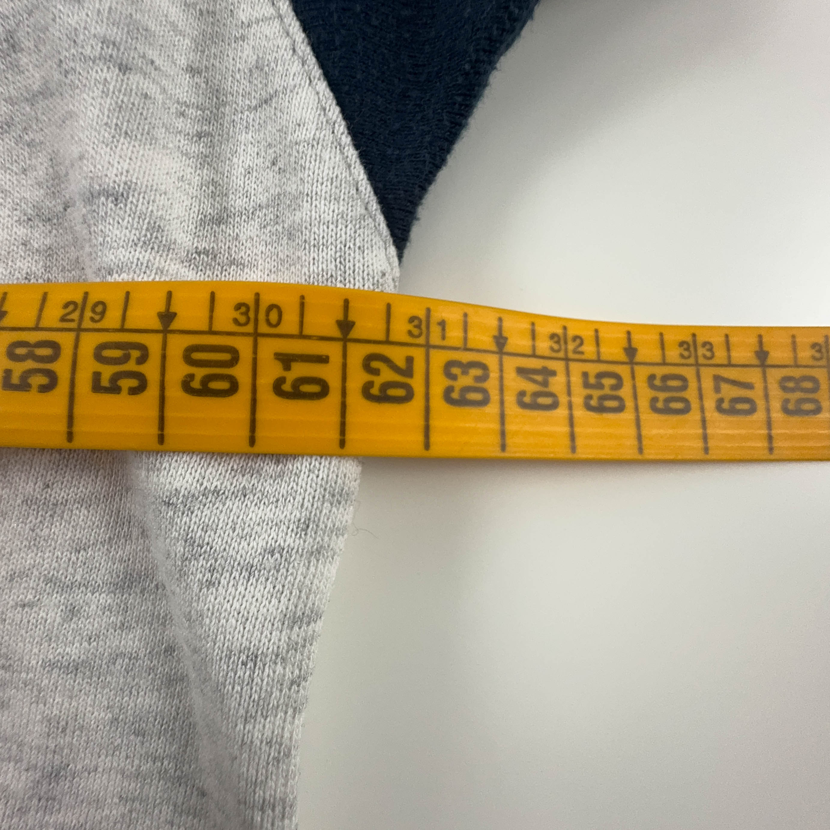 Felpa Champion Vintage grigia e blu quarter zip 60% cotone anni 2000 - Taglia L/XL uomo