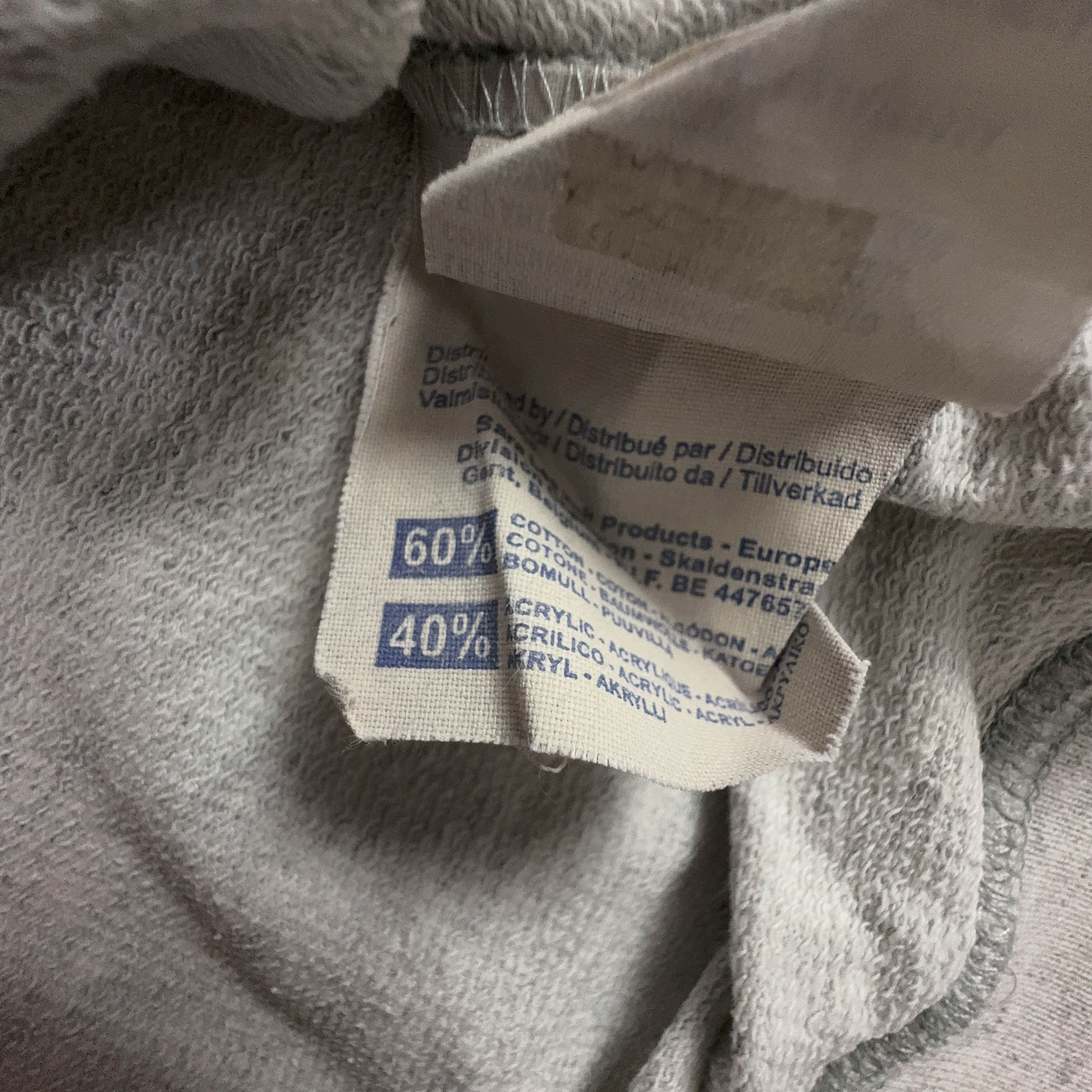 Felpa Champion Vintage grigia e blu quarter zip 60% cotone anni 2000 - Taglia L/XL uomo