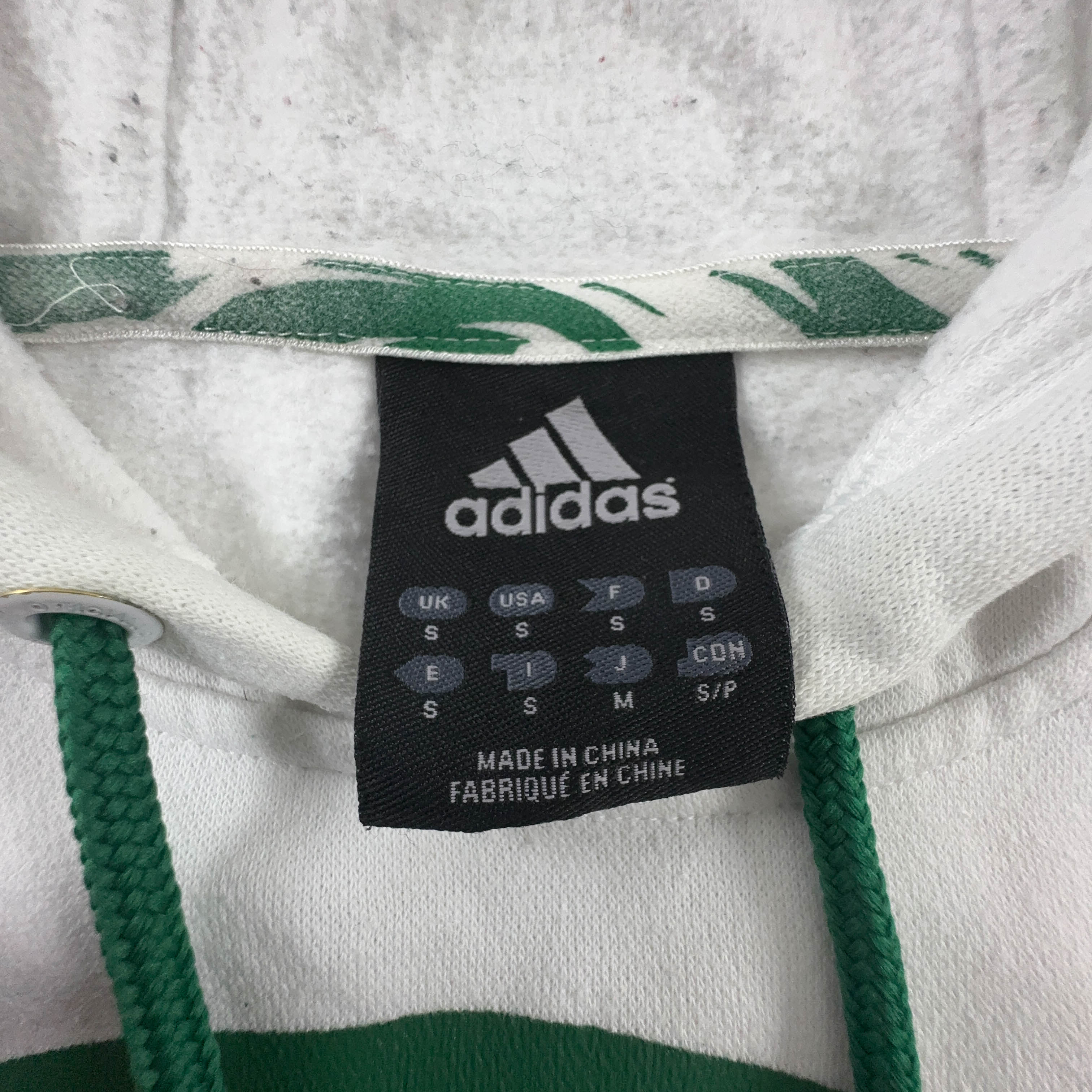 Felpa Adidas Celtics Vintage bianca a girocollo con cappuccio anni 2000 - Taglia S uomo