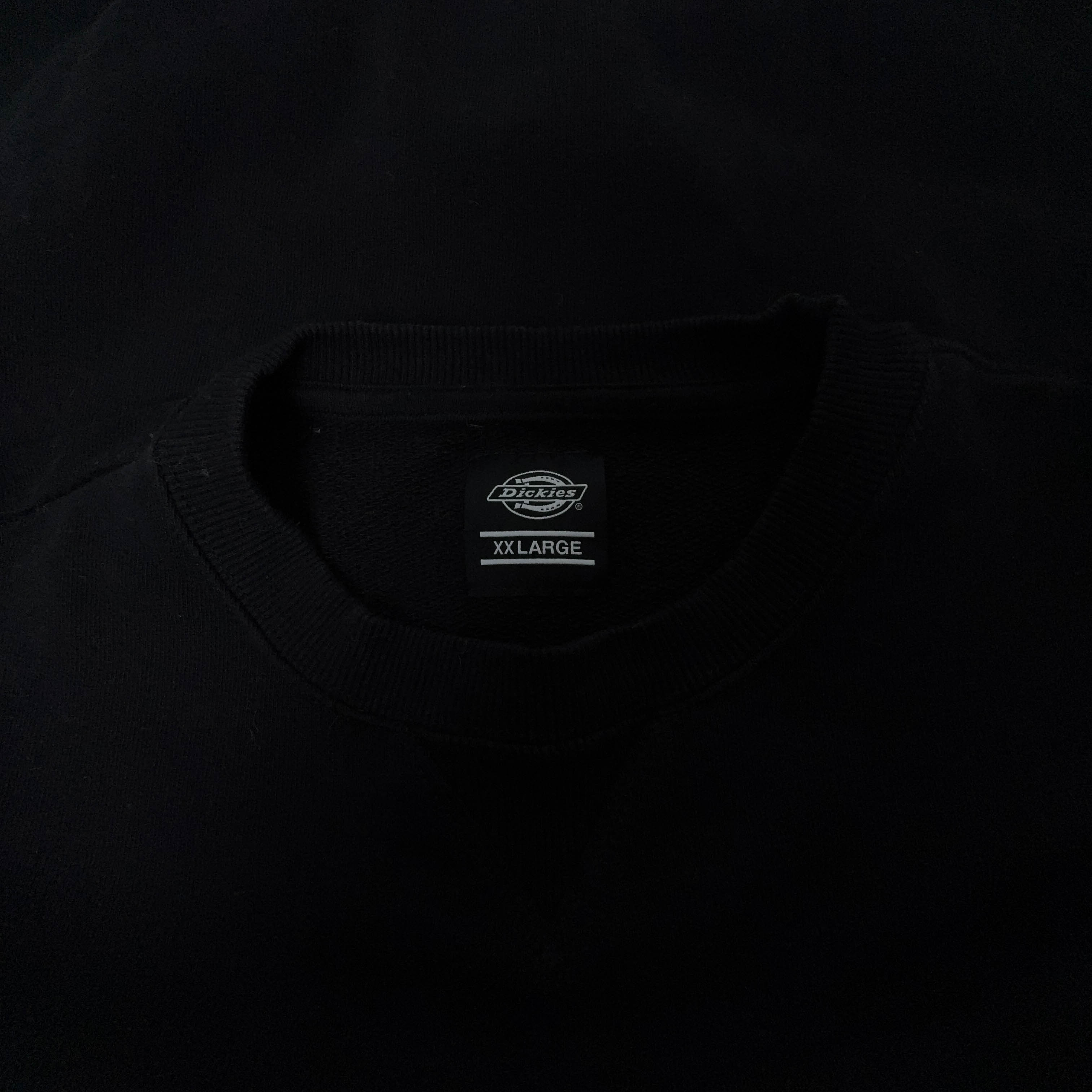 Felpa Dickies nera a girocollo in cotone - Taglia XXL uomo