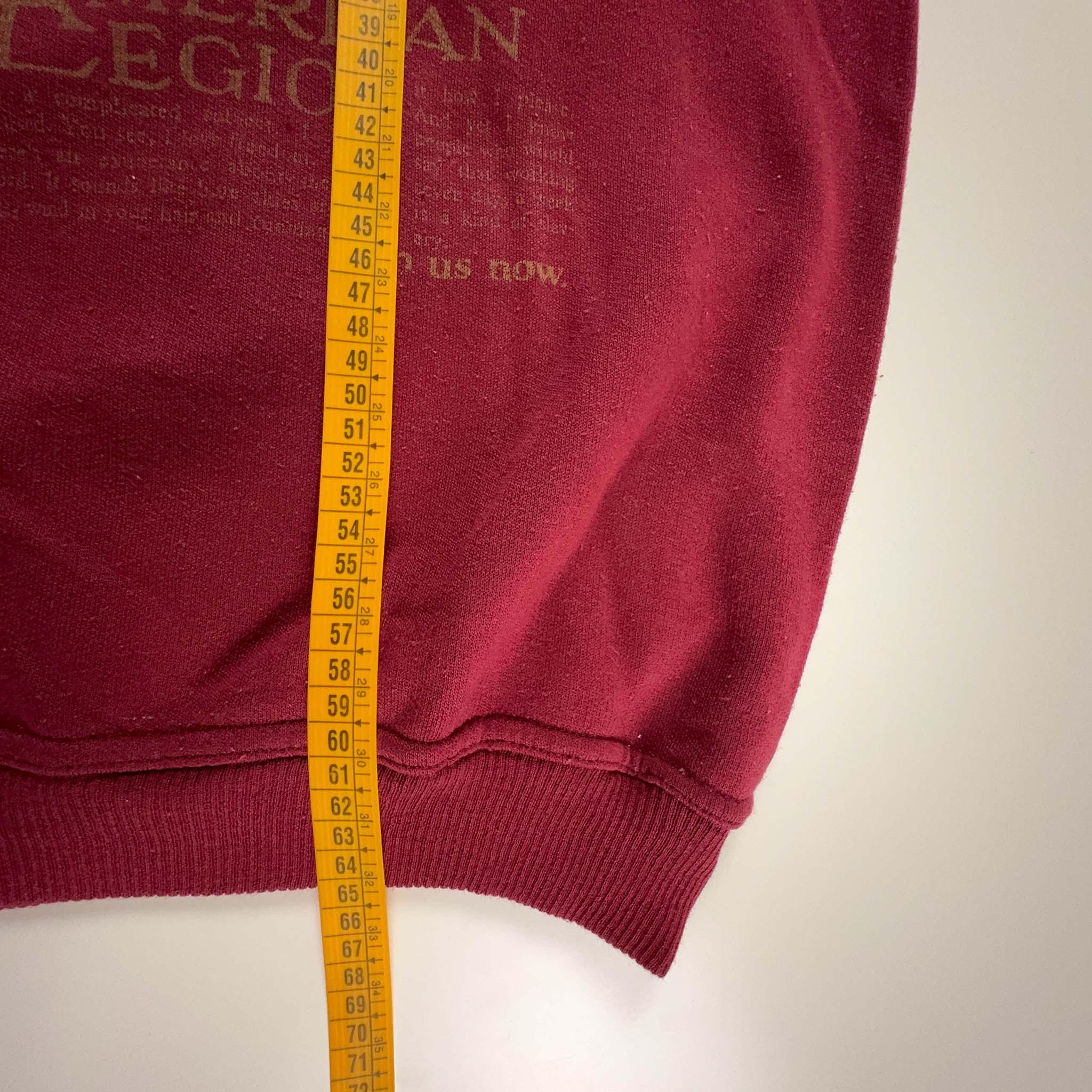 Felpa Vintage a girocollo bordeaux anni 80 - Taglia M/L uomo