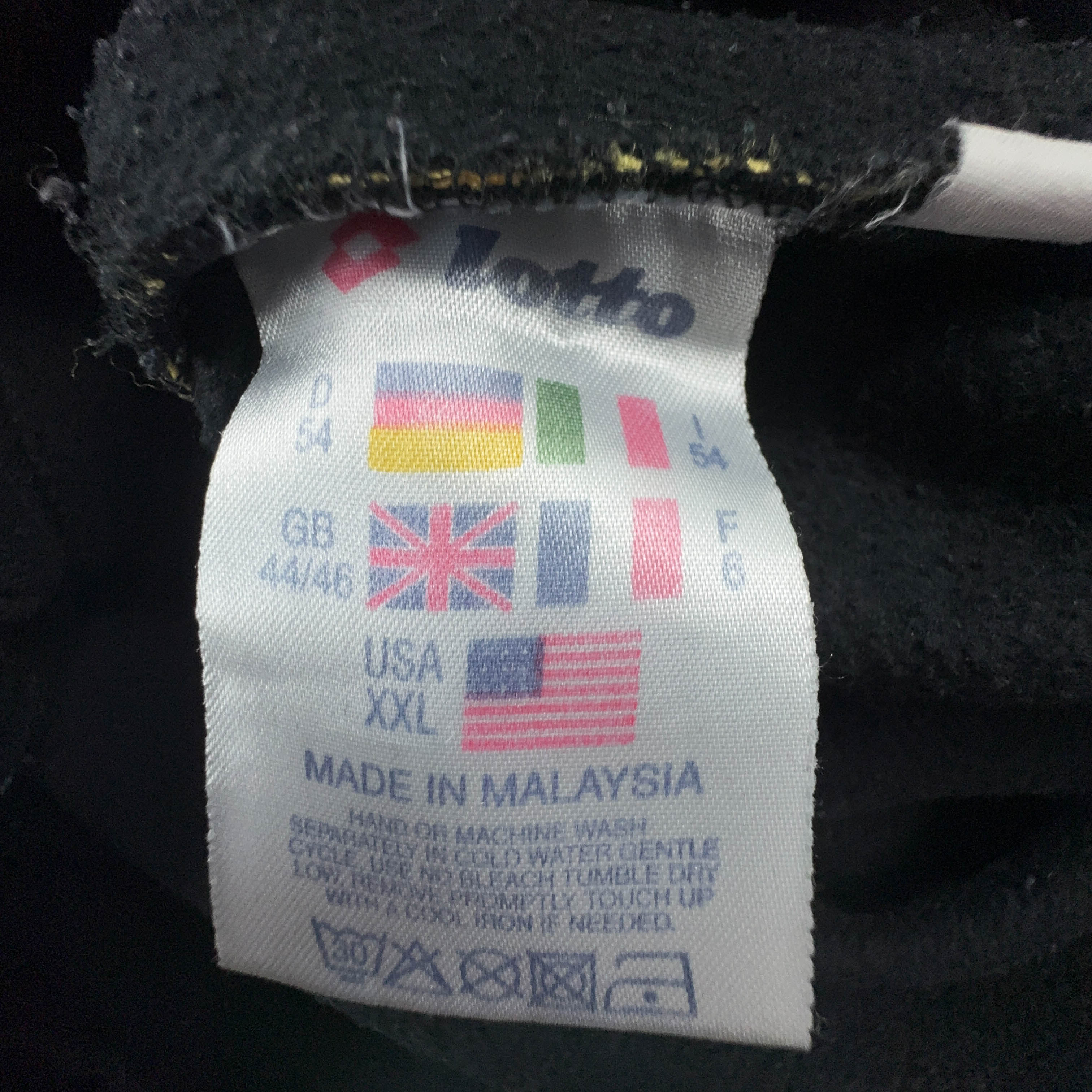 Felpa Lotto Vintage nera con zip 60% cotone anni 90 - Taglia 54 uomo