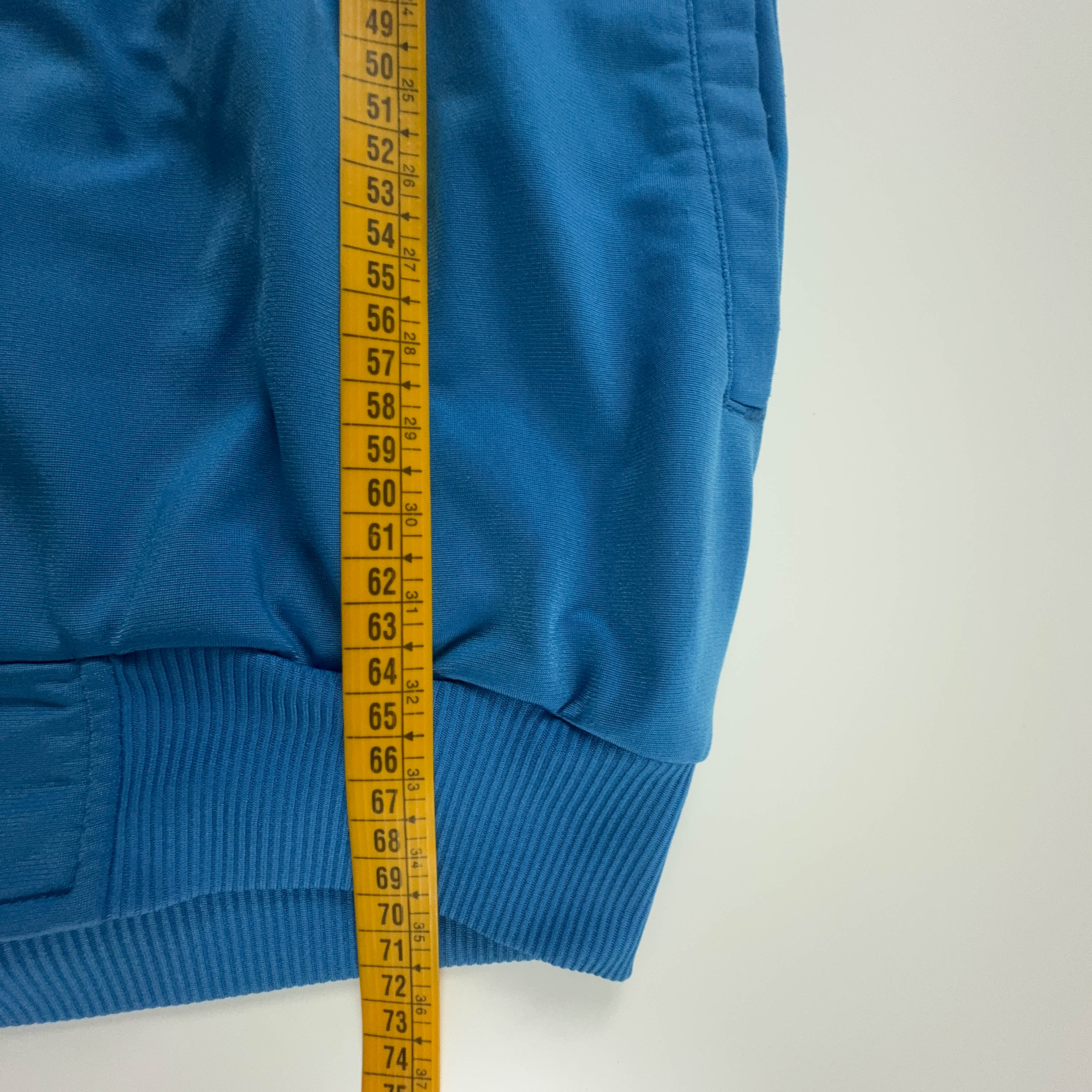 Felpa Adidas Vintage blu e grigia con zip anni 2000 - Taglia D6 180 uomo